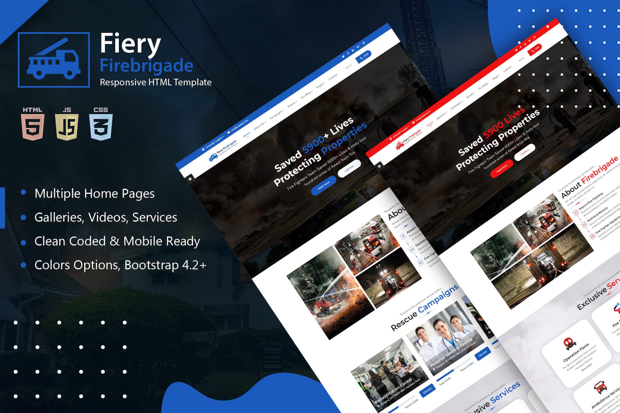Fiery – Fire Brigade Responsive HTML Template