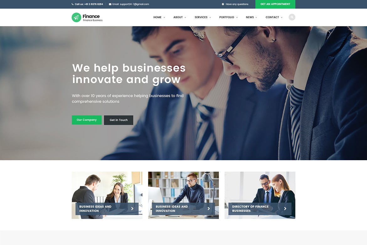 Finance – Consulting, Accounting HTML Template