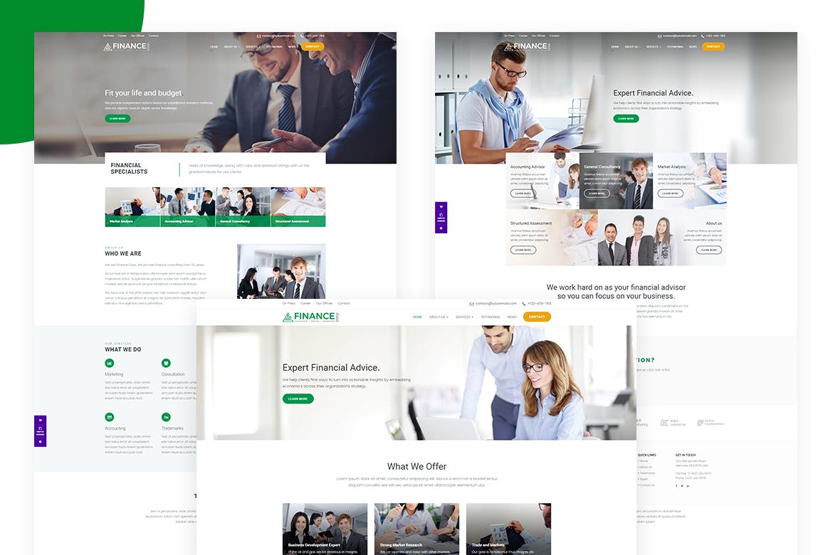 Finance Corp – Template Financial Business Website