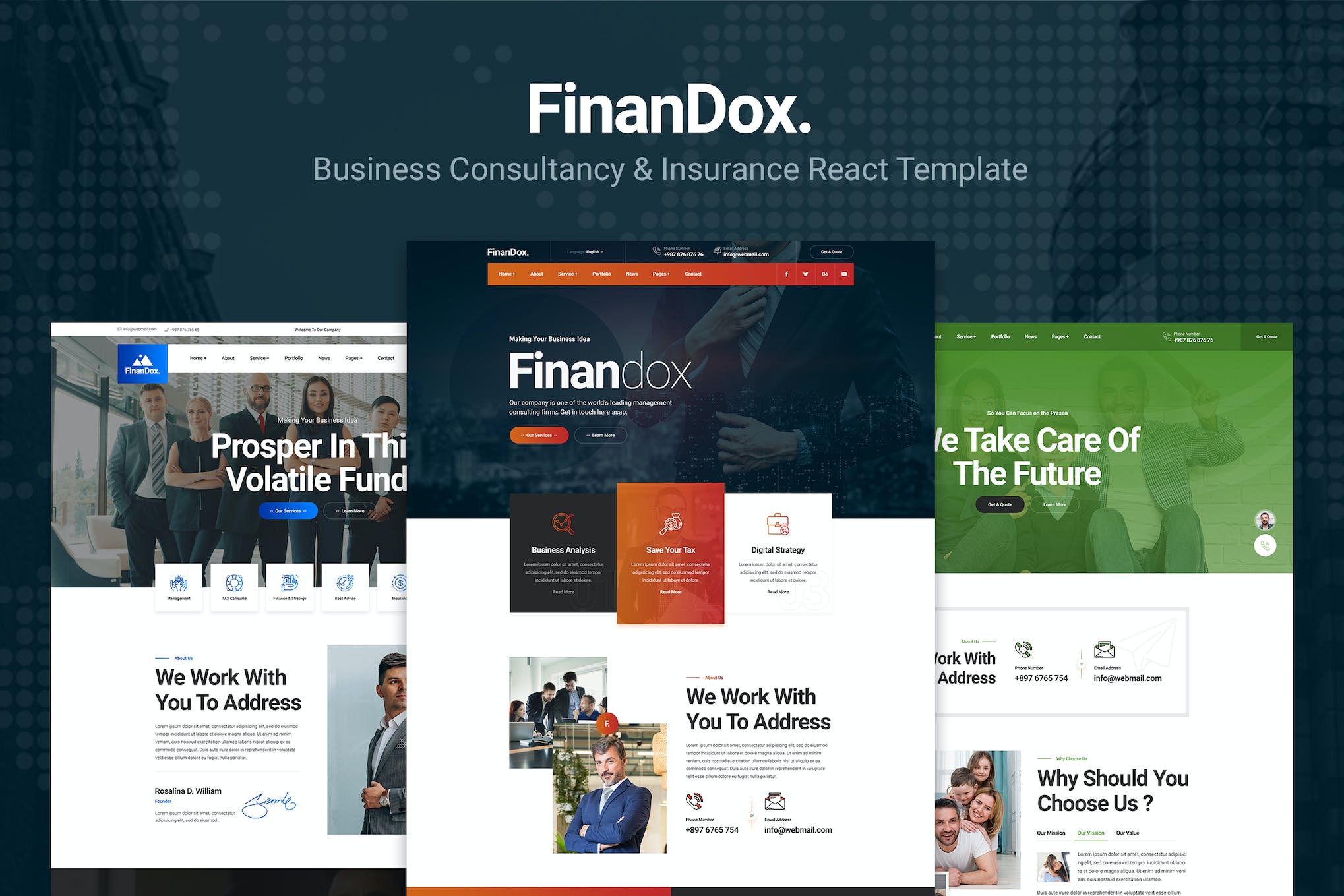 Finandox – ReactJS Business Consulting Template