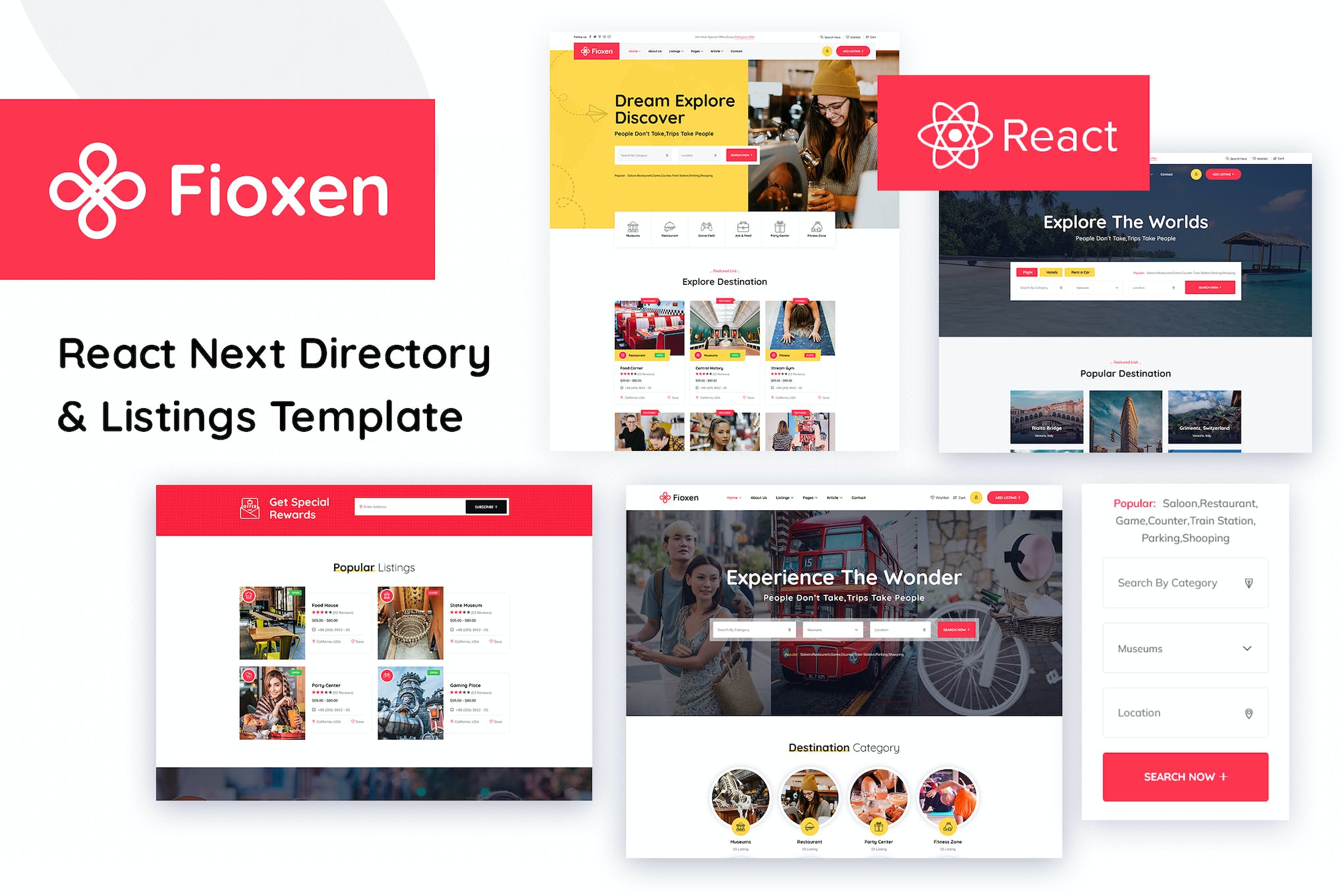 Fioxen – React Next Directory & Listings Template