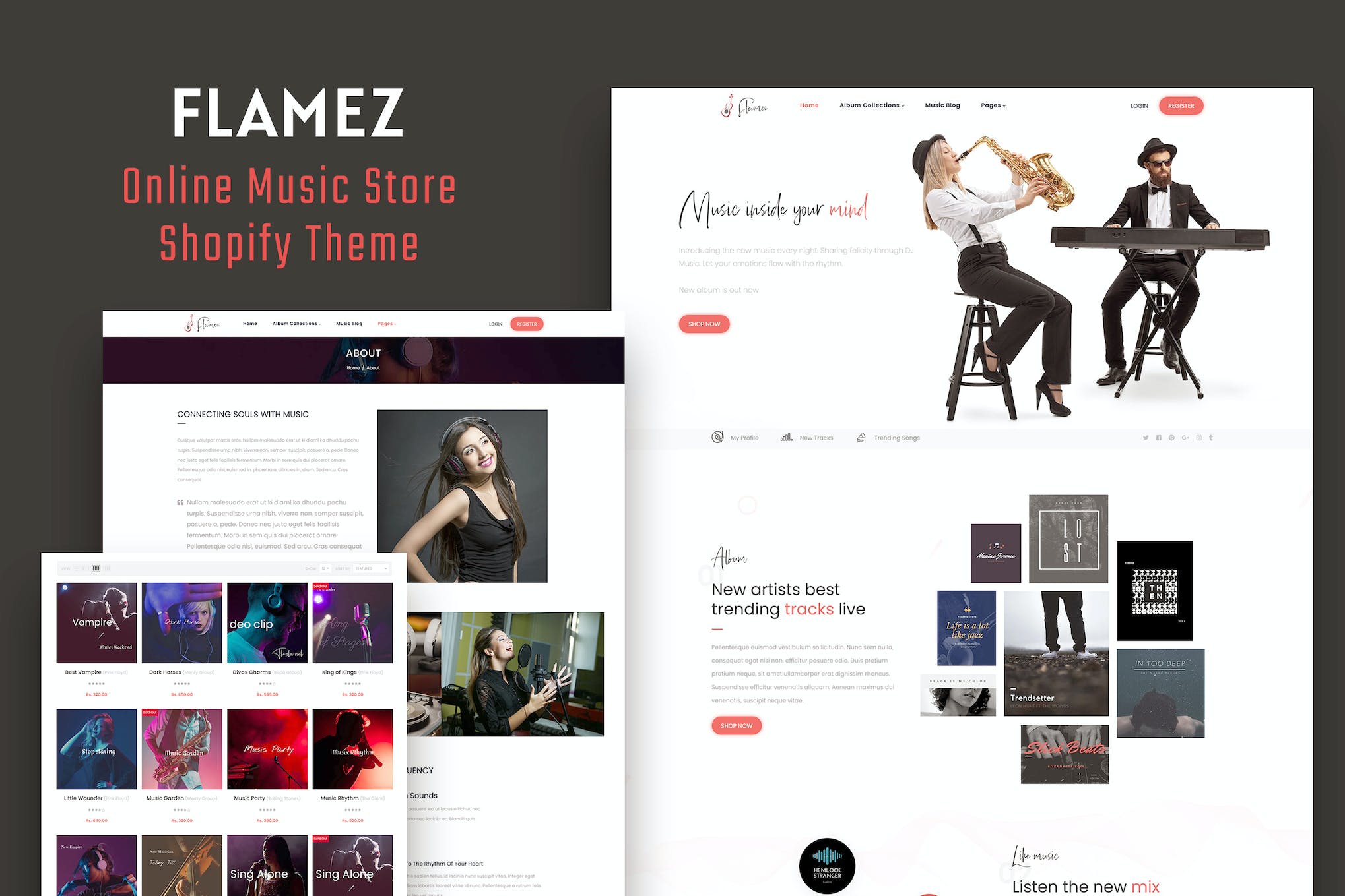 Flamez – Online Music Store Shopify Theme