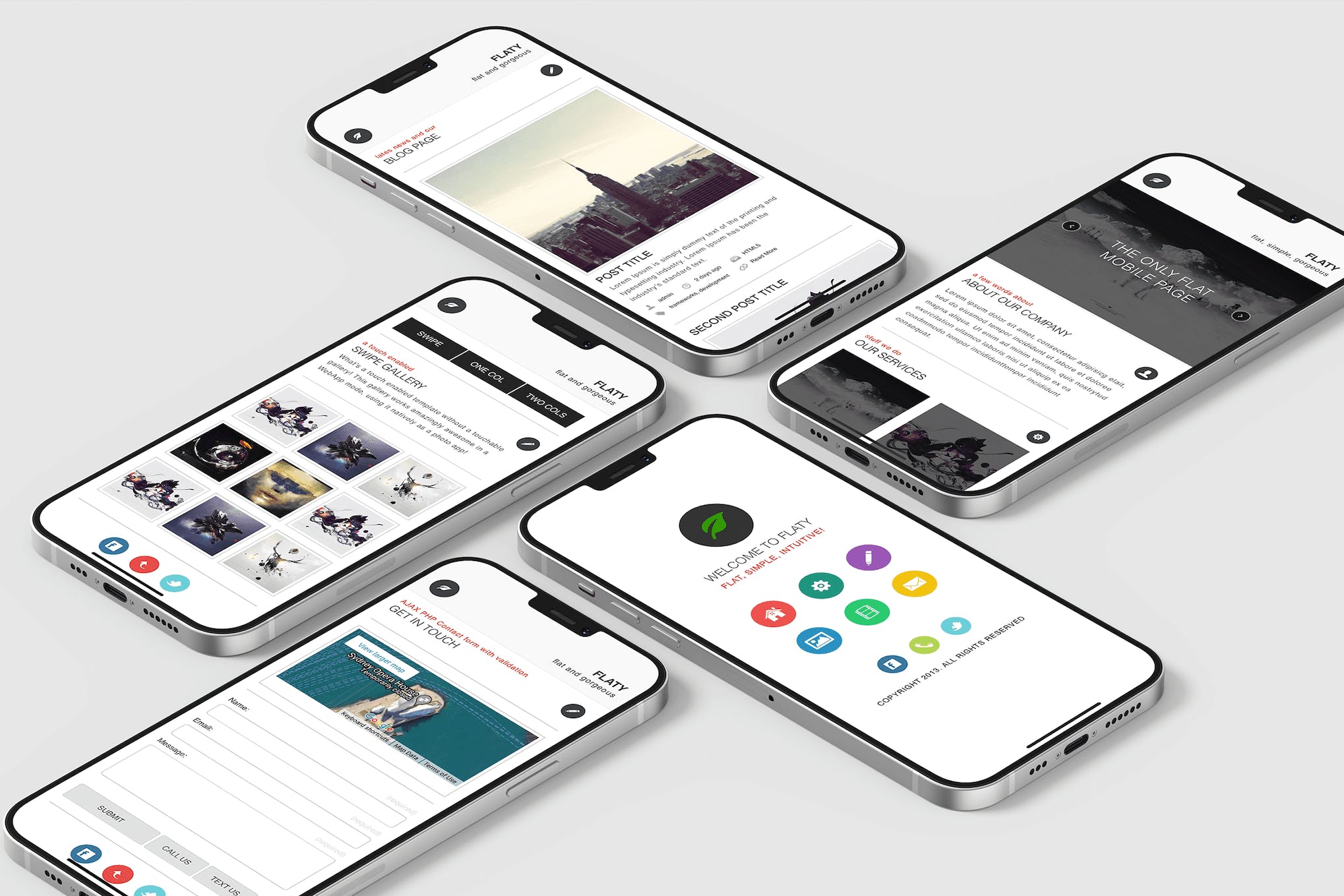 Flaty | Mobile Website Template