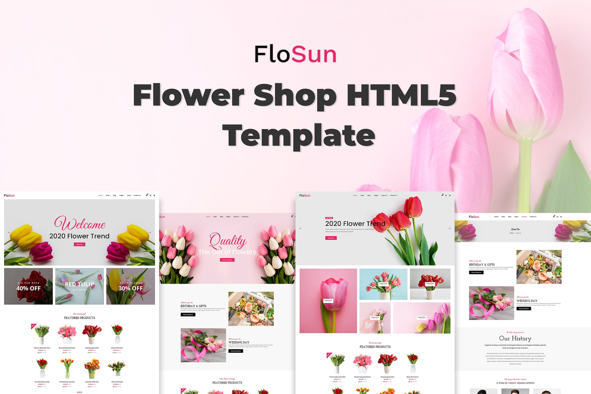 FloSun – Flower Shop HTML5 Template