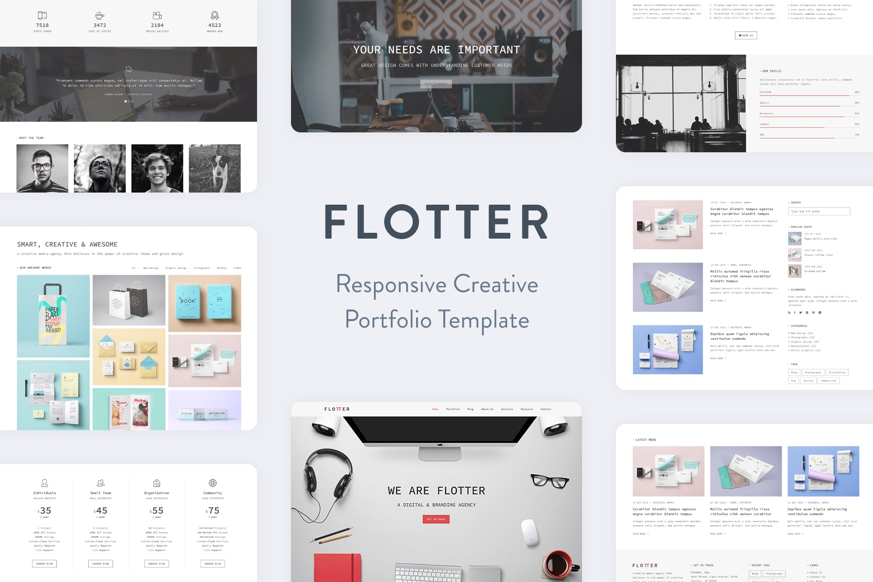 Flotter – Responsive Creative HTML5 Template