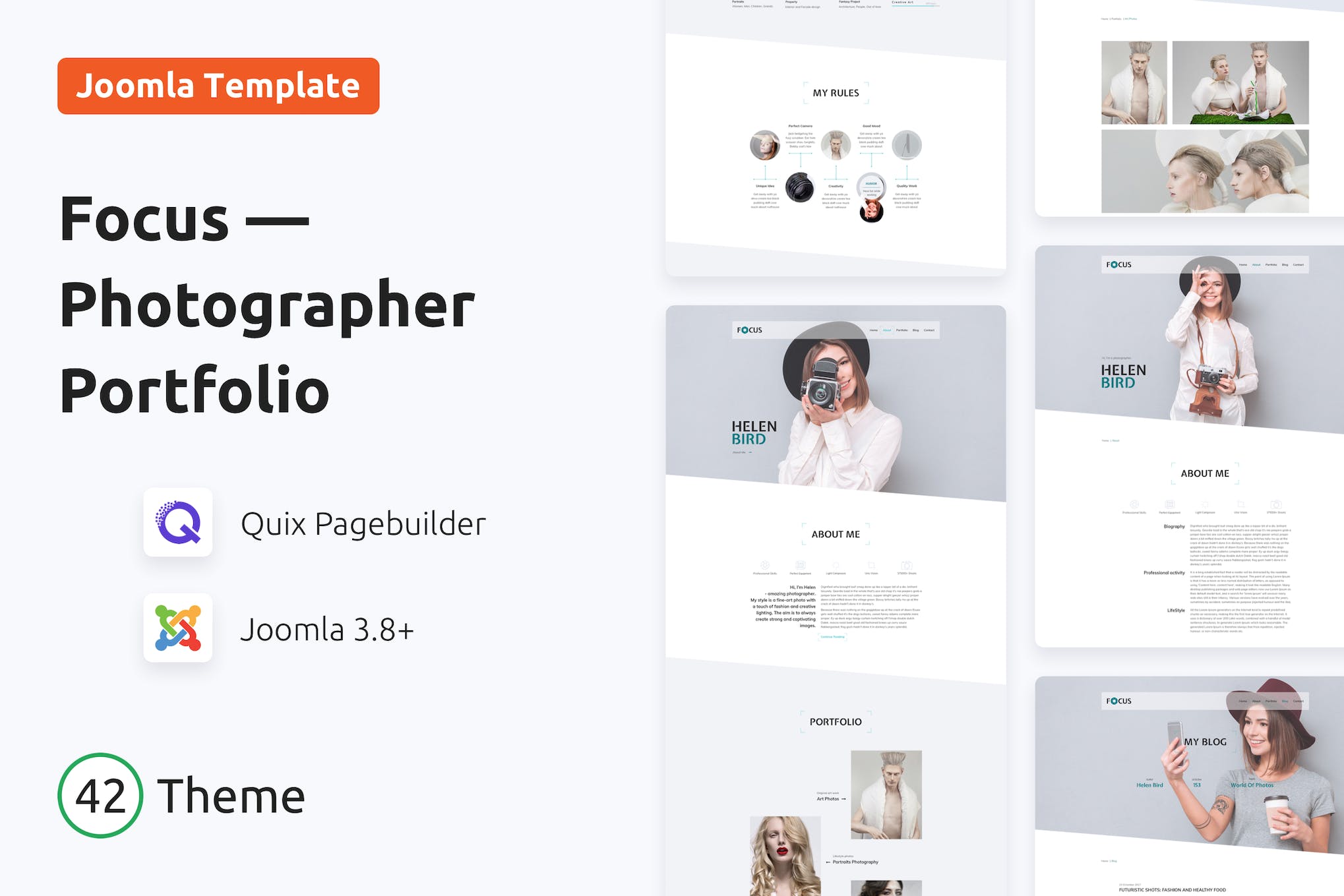 Focus — Photographer portfolio Responsive Template