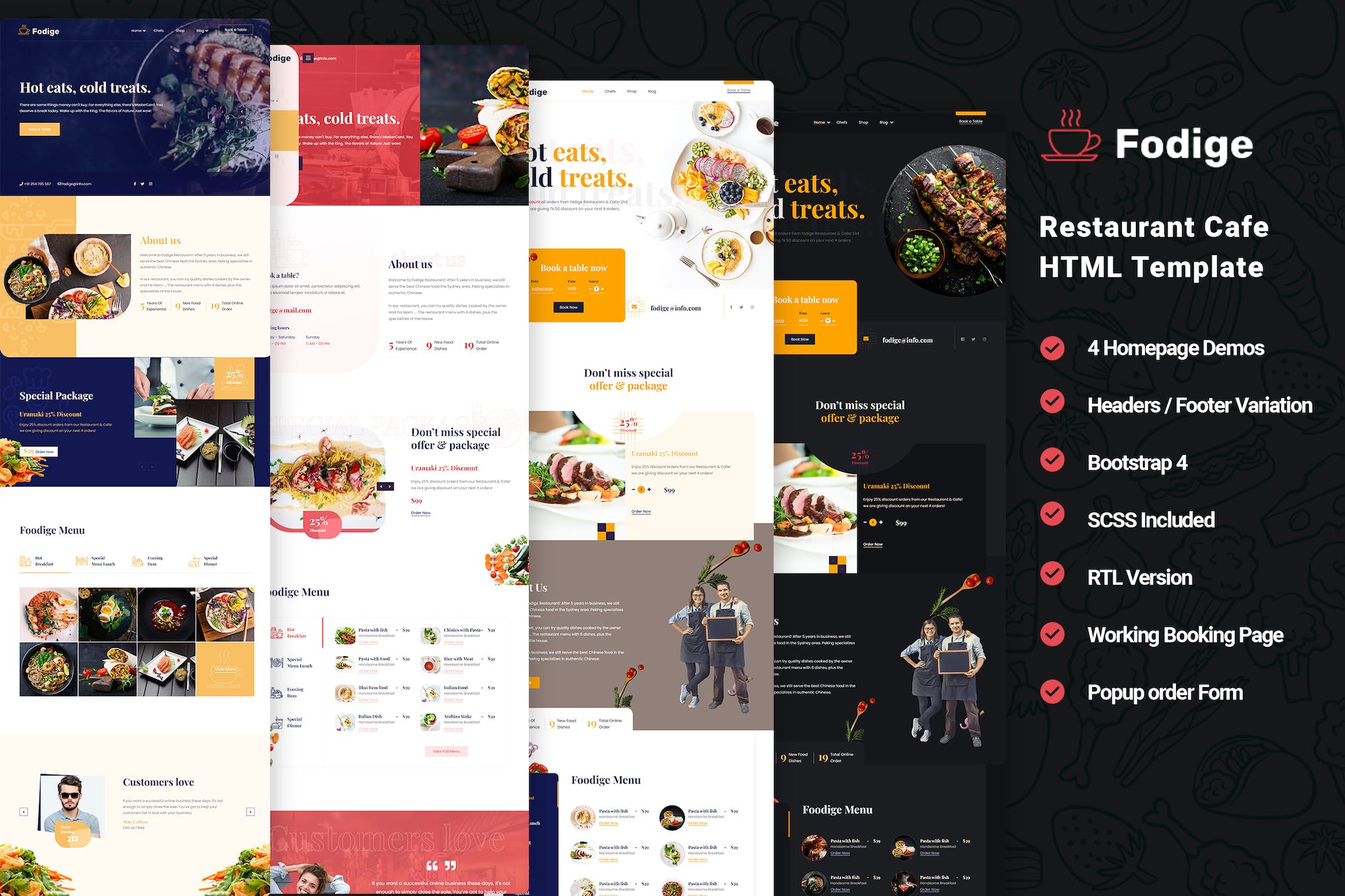 Fodige – Restaurant Cafe HTML Template