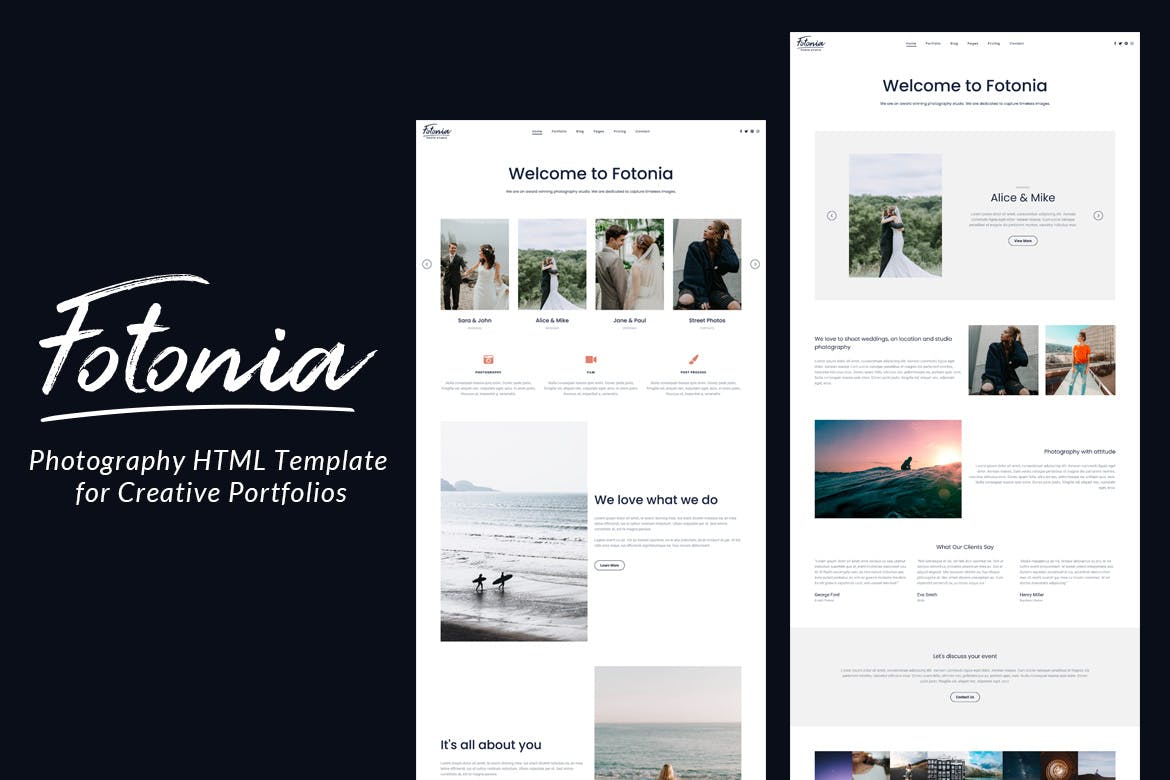 Fotonia Photography Portfolio Template