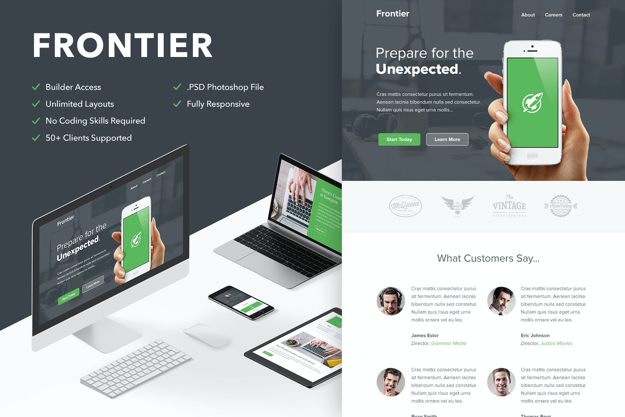 Frontier – Responsive Email + Themebuilder Access