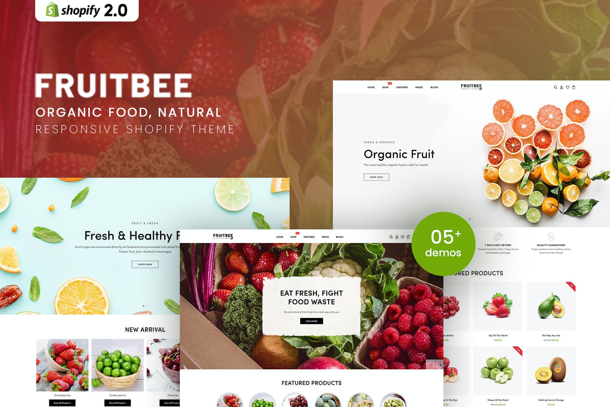 FruitBee – Organic Food, Natural Shopify Theme