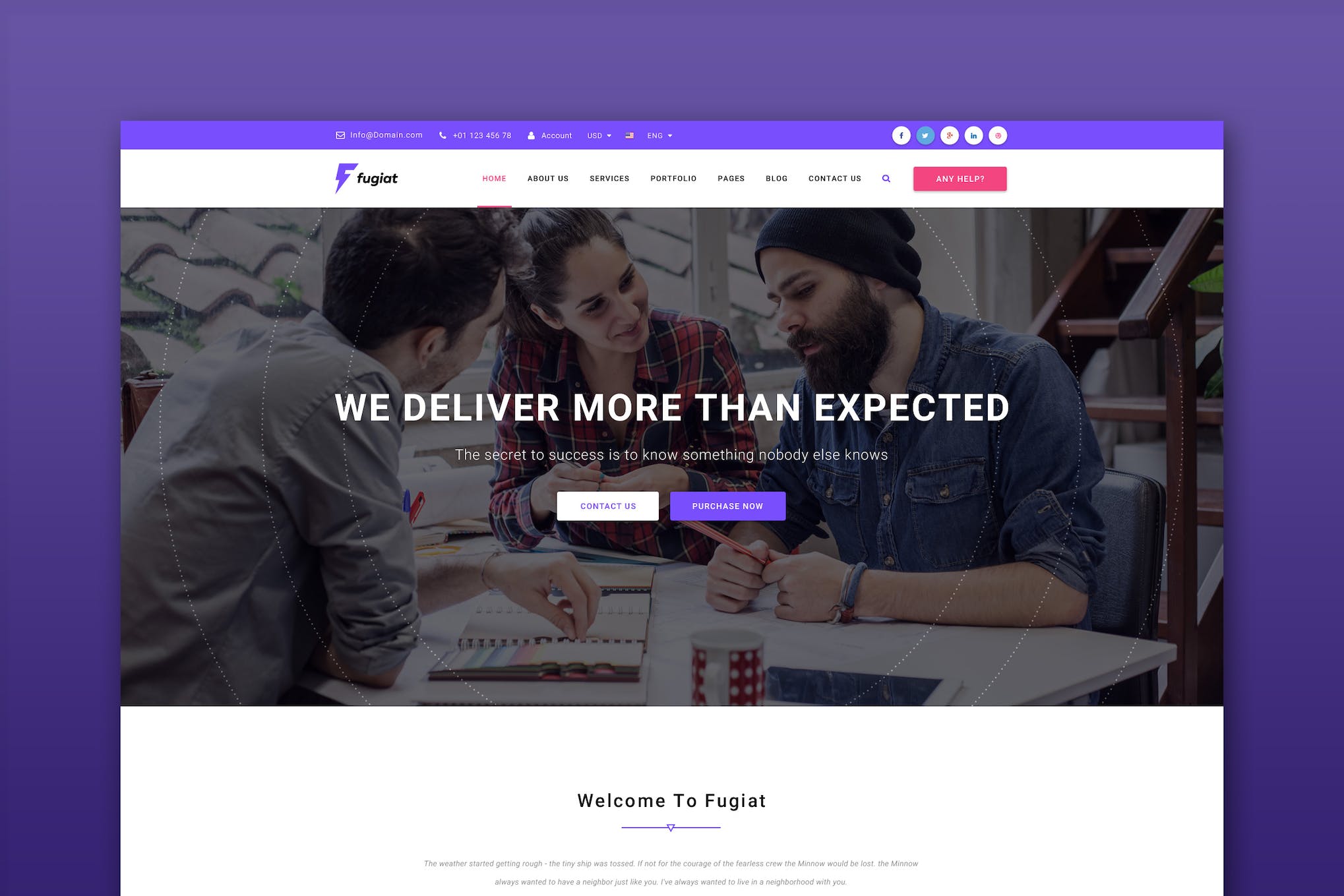 Fugiat – Material Design HTML Template