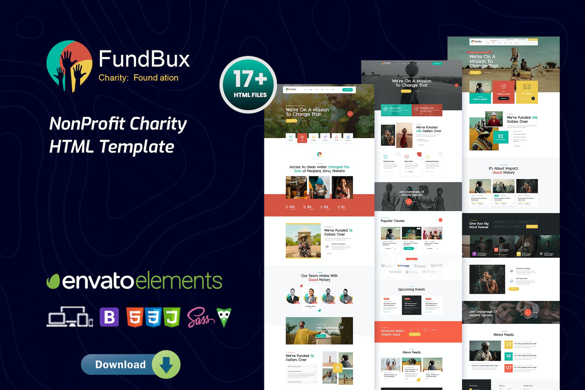 FundBux – Charity & Fundraise HTML Template