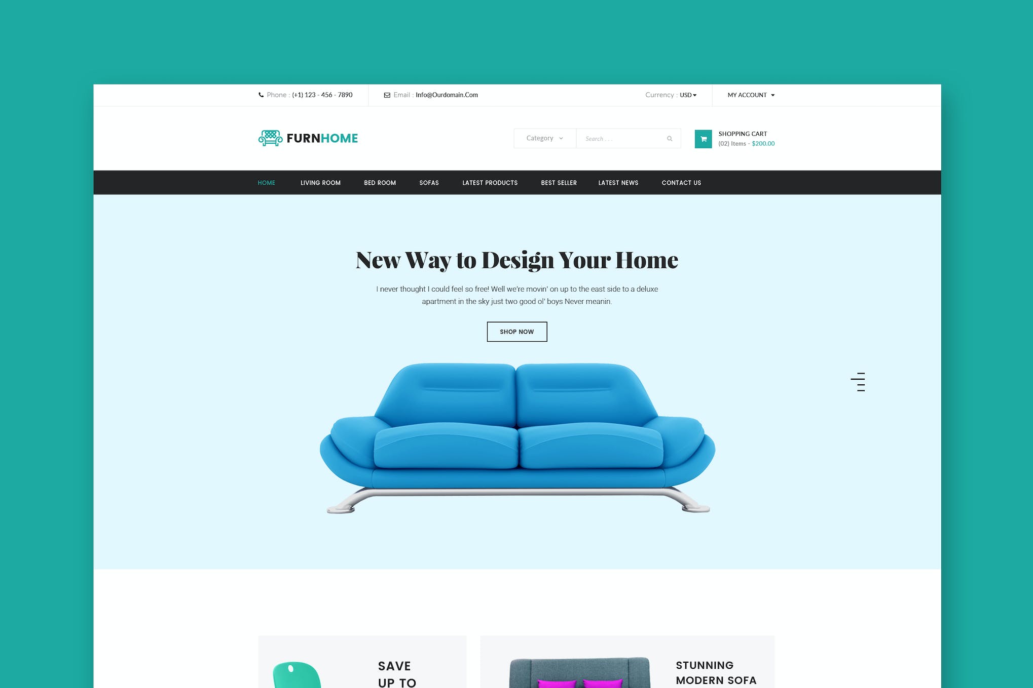 Furnhome – Furniture Shop eCommerce HTML Template