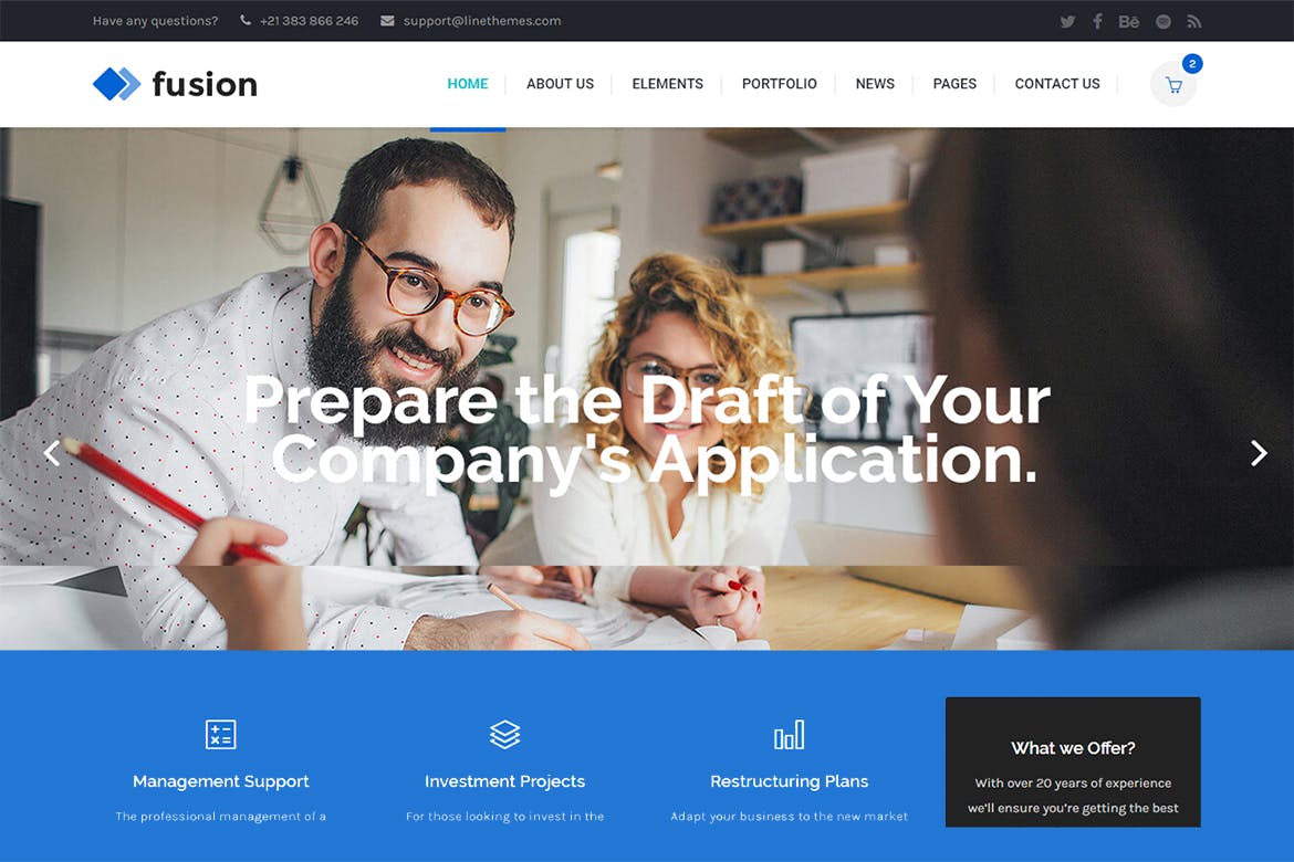 Fusion – A Modern Business HTML Template