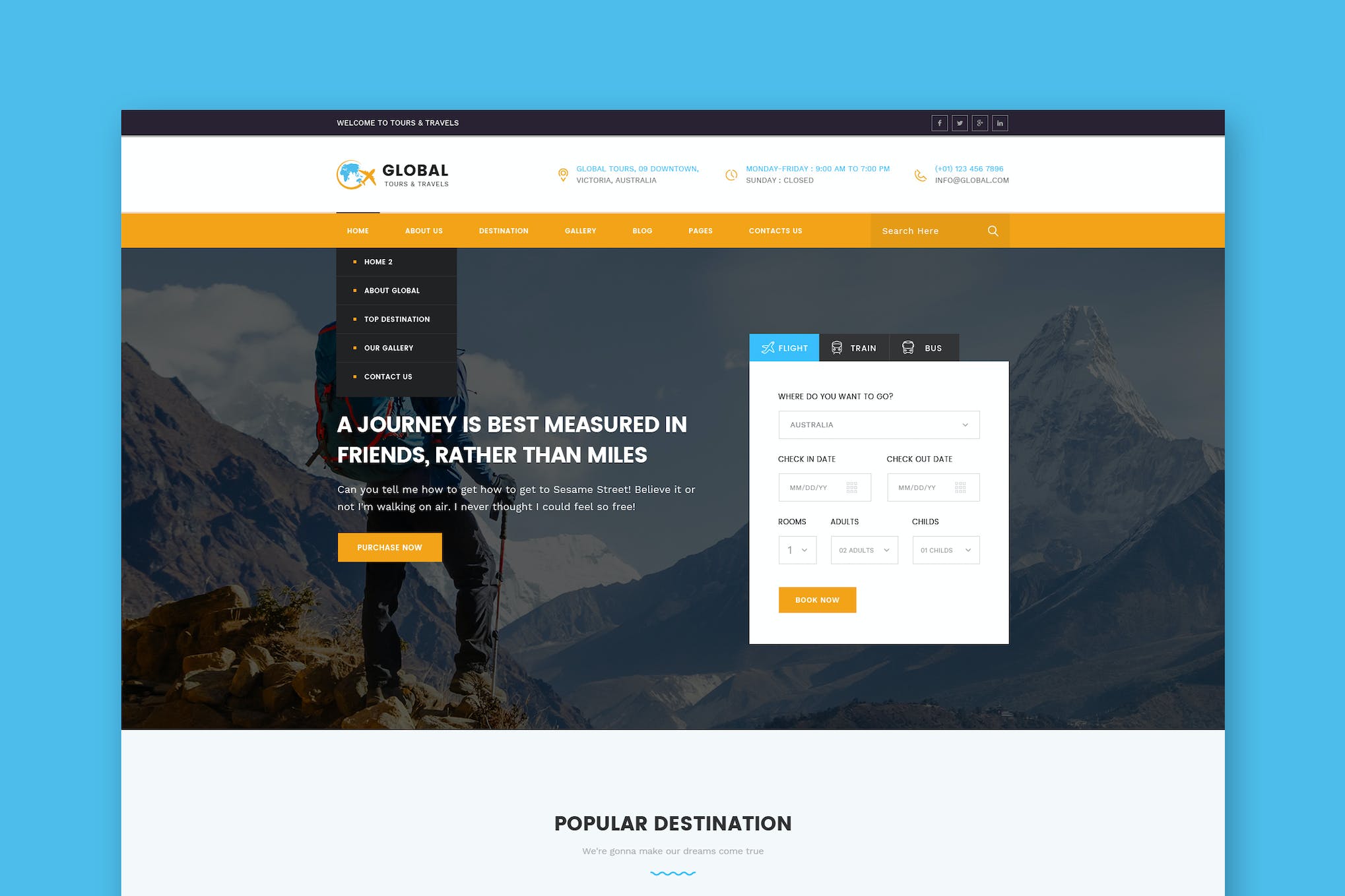 Global – Tours & Travels HTML Template