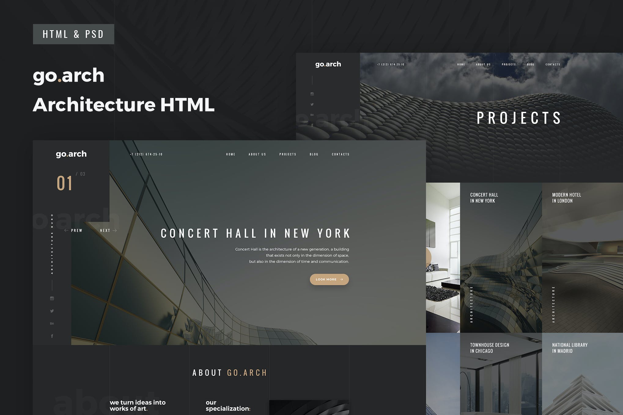 go.arch – Multipage Architecture & Interior HTML