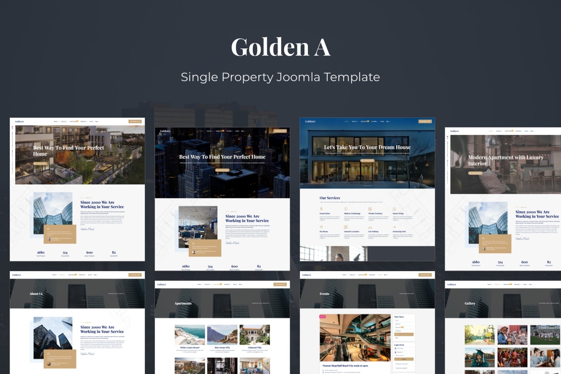 GoldenA - Single Property Joomla 4 Template