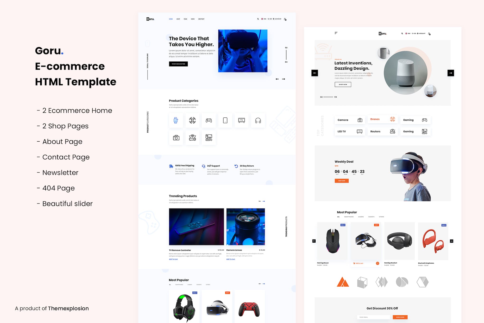 Goru electronics e-commerce html template