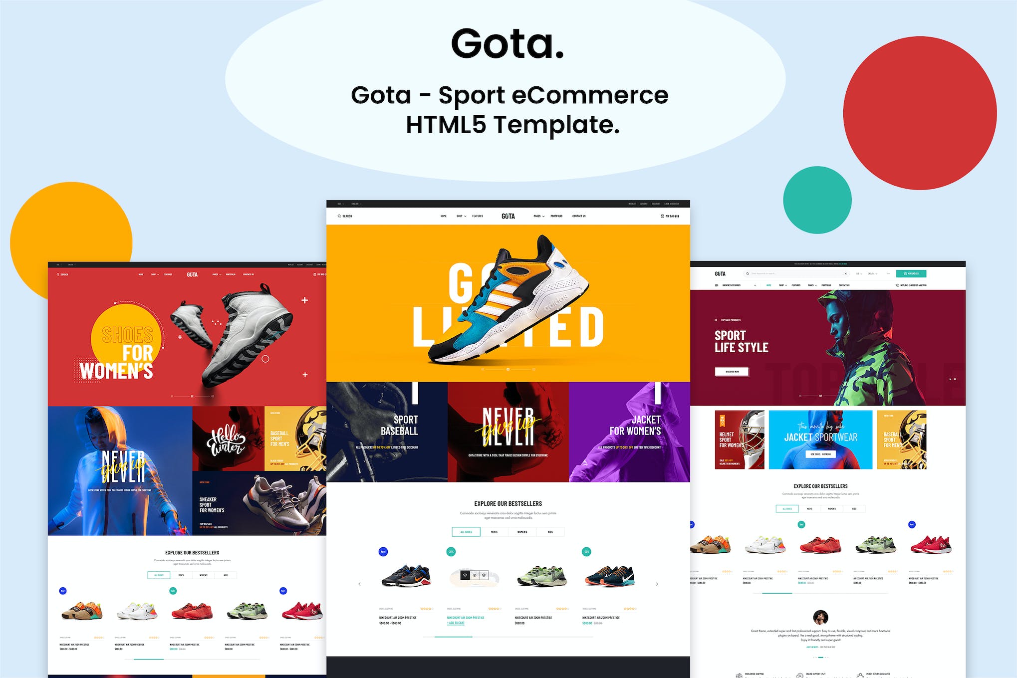 Gota – Sport eCommerce HTML5 Template