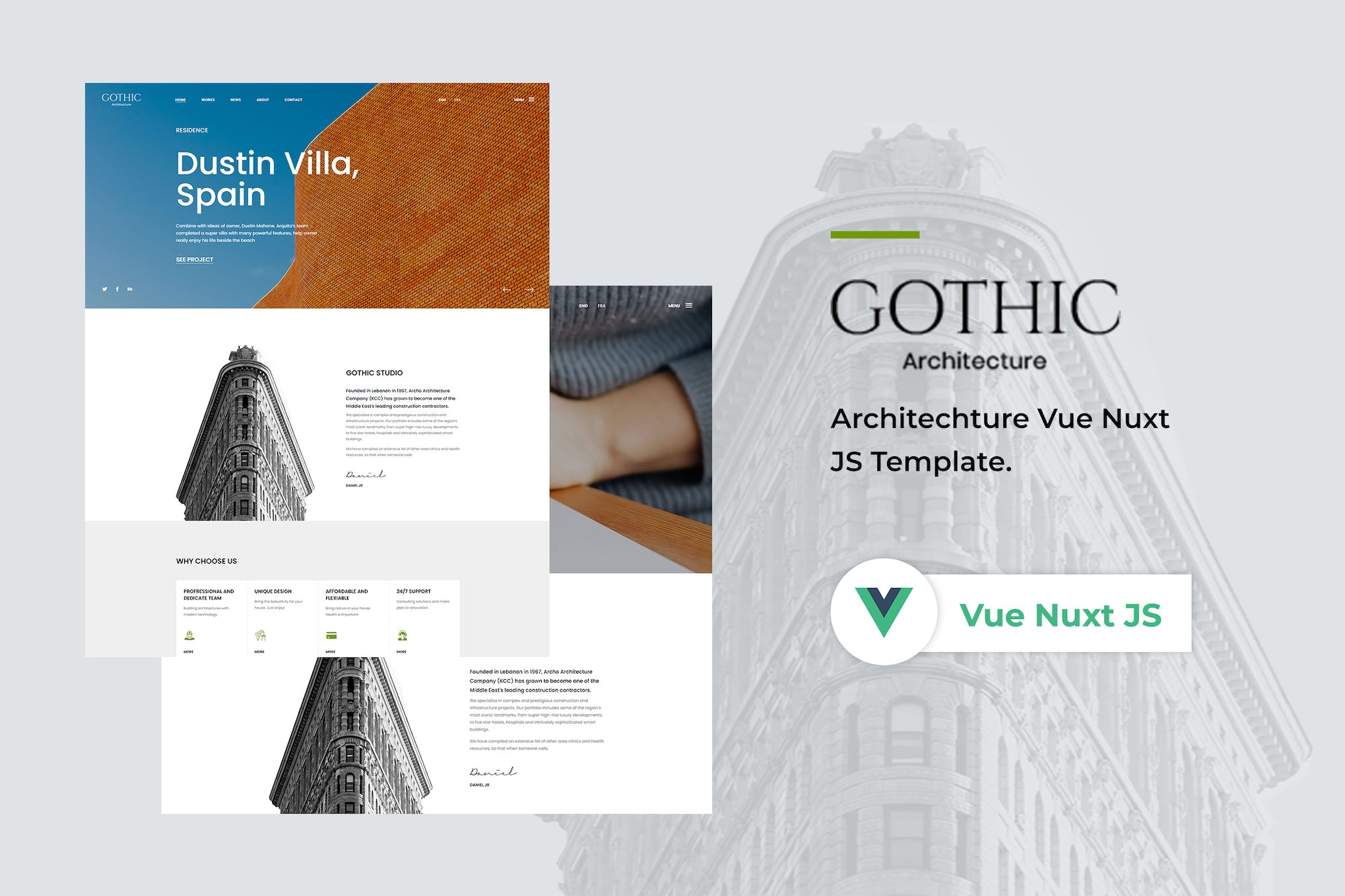 Gothic – Architecture Vue Nuxt JS Template