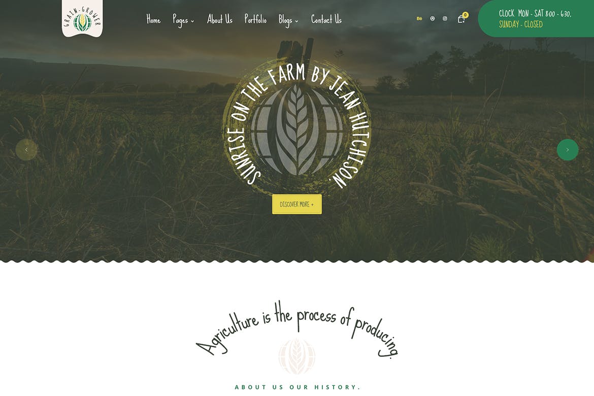 Grain Grower – Agriculture Farm HTML Template