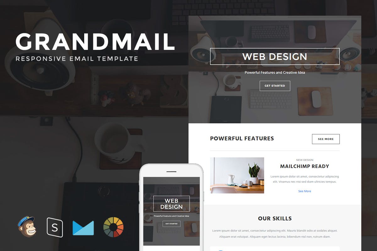 GrandMail – Responsive Email + StampReady Builder