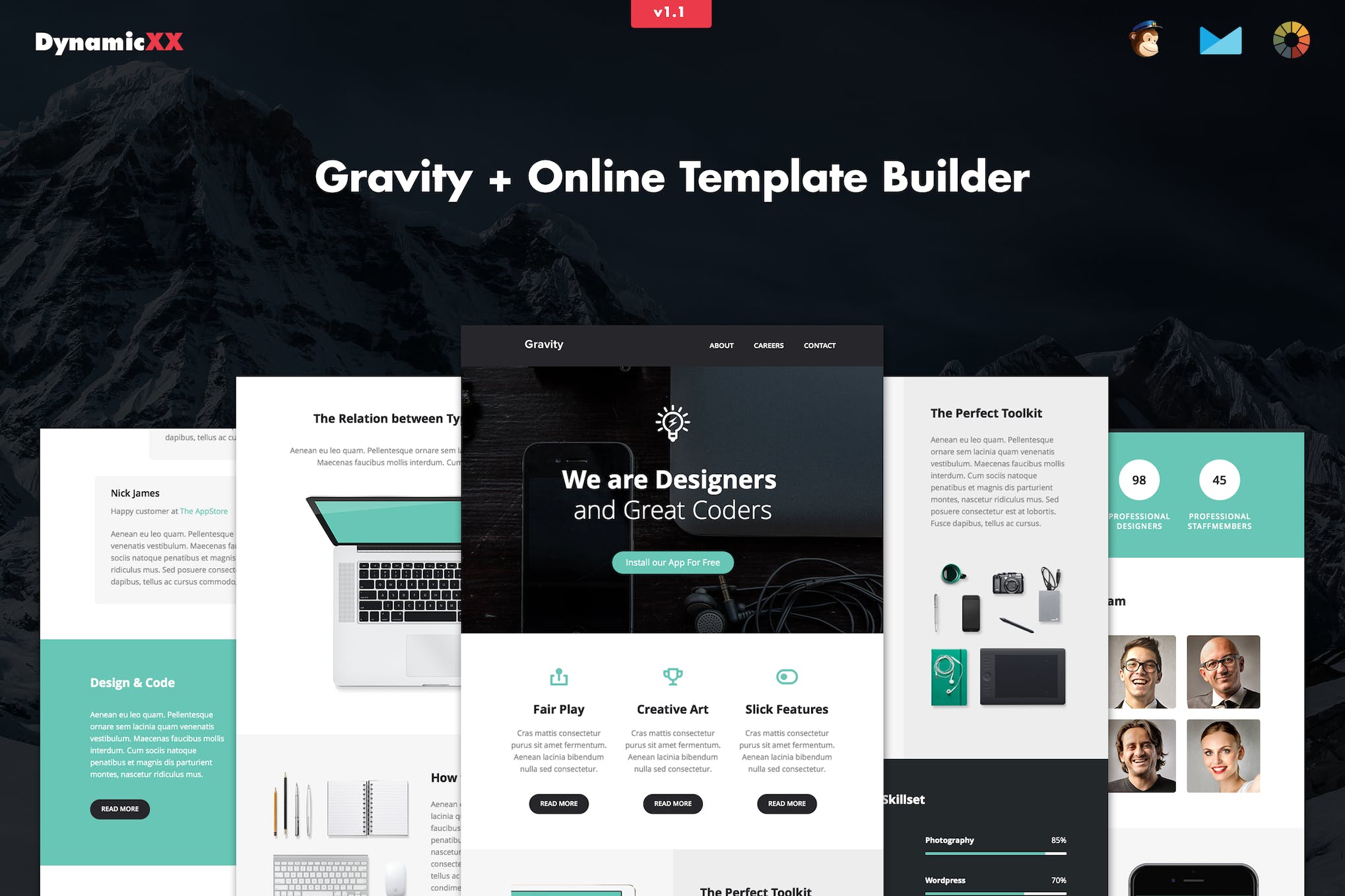 Gravity – Responsive Creative Email + Builder