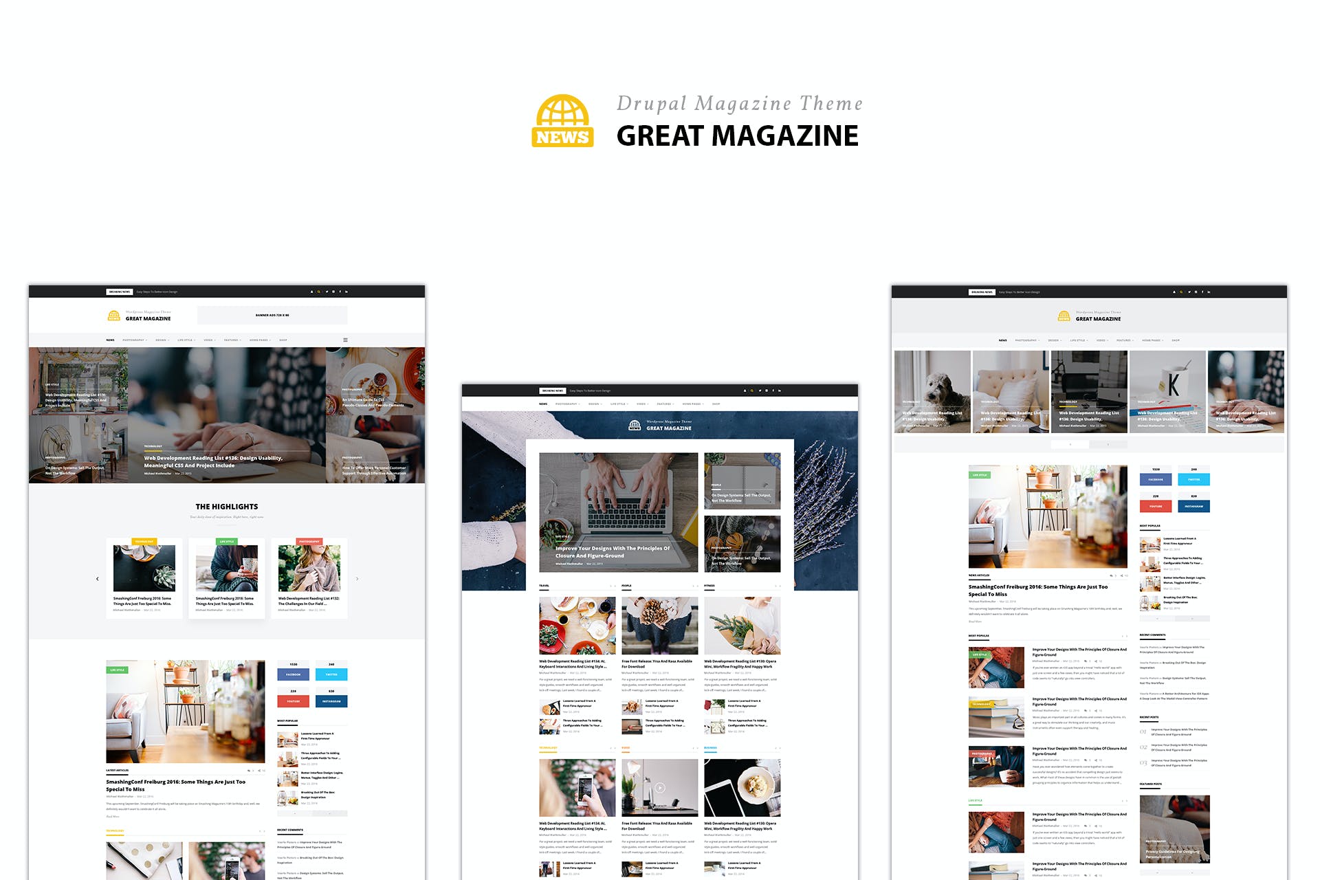 Great Magazine – Responsive Magazine News Drupal