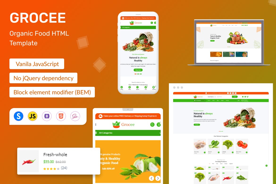 Grocee – Organic Food HTML Template