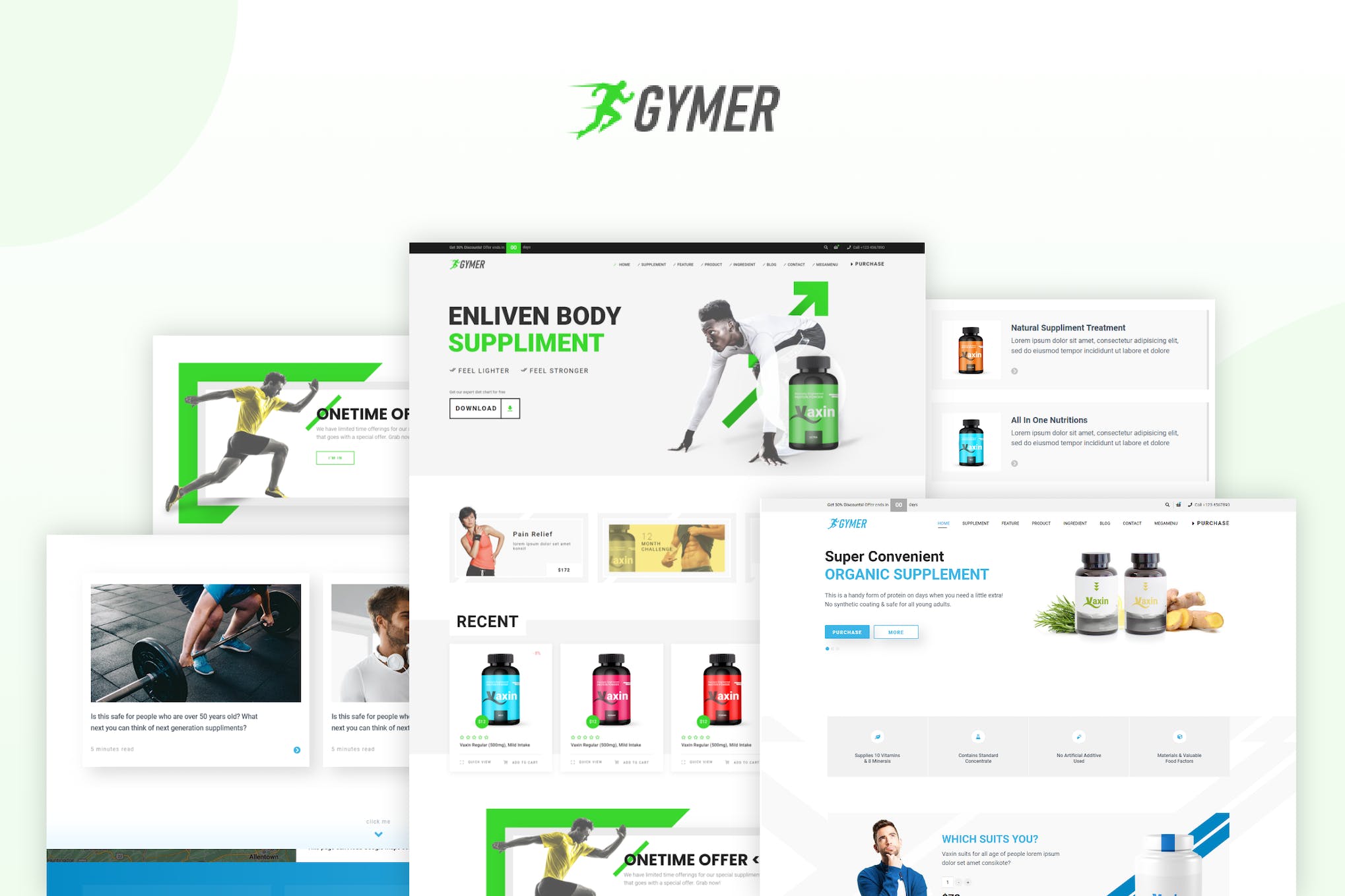 Gymer – Health & Fitness Medicine HTML Template