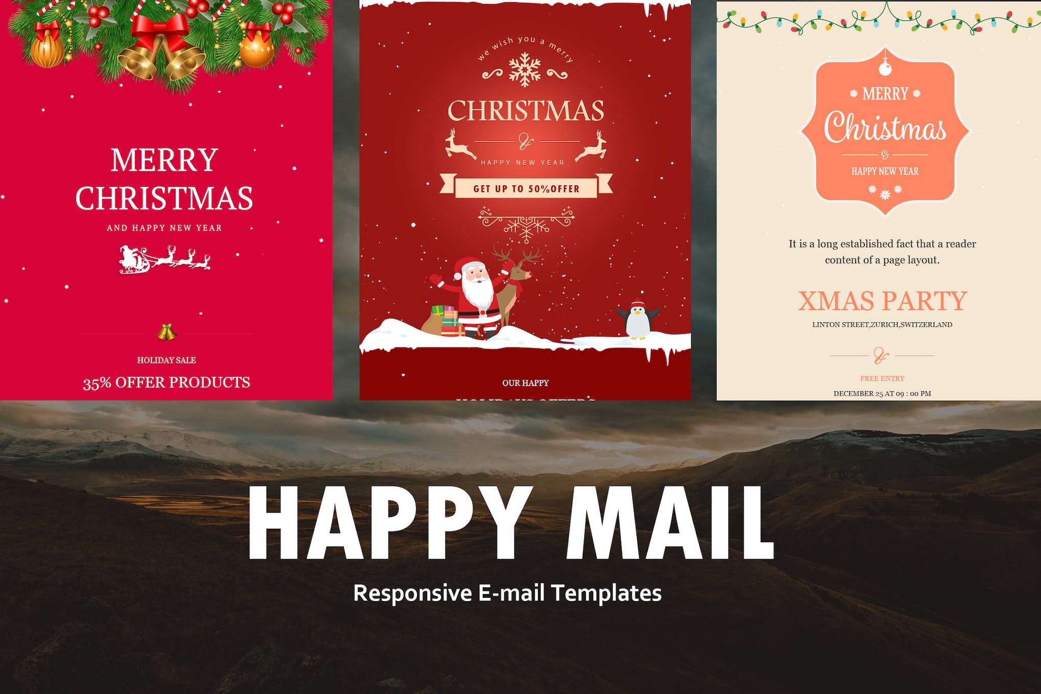 Happy Mail – Christmas Email Templates set