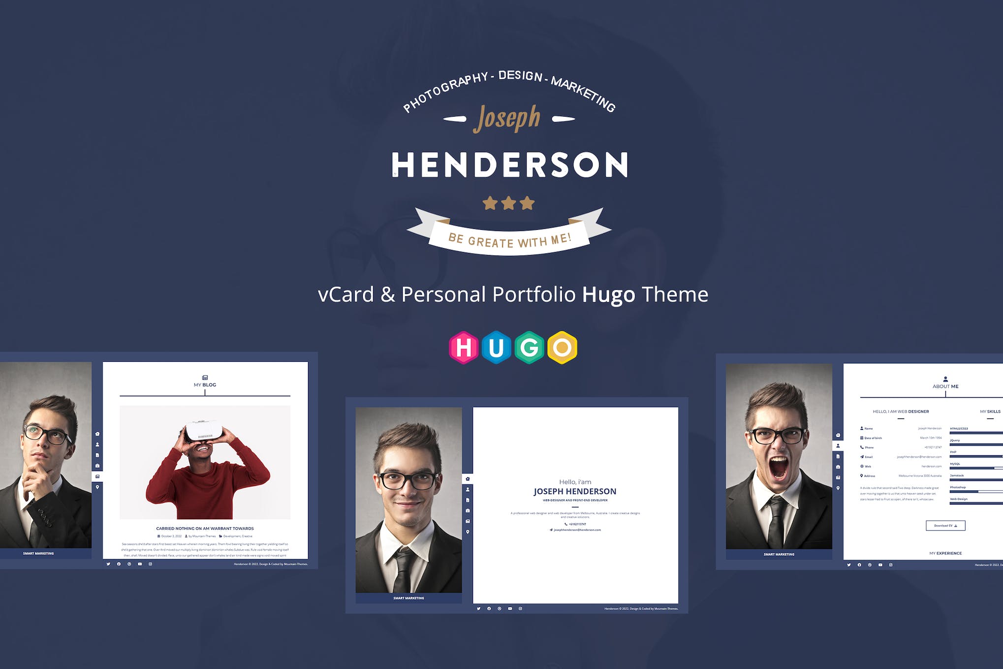 Henderson – vCard & Personal Portfolio Hugo Theme