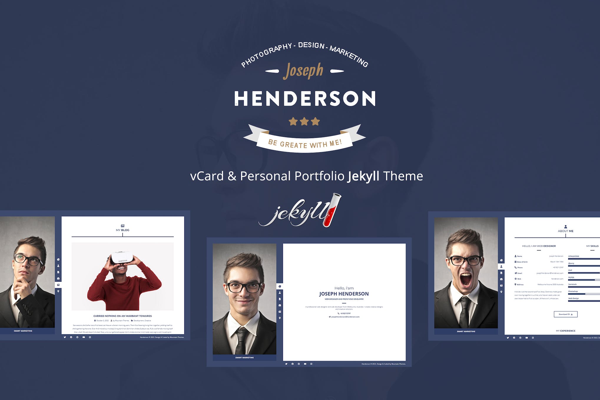 Henderson – vCard Personal Portfolio Jekyll Theme