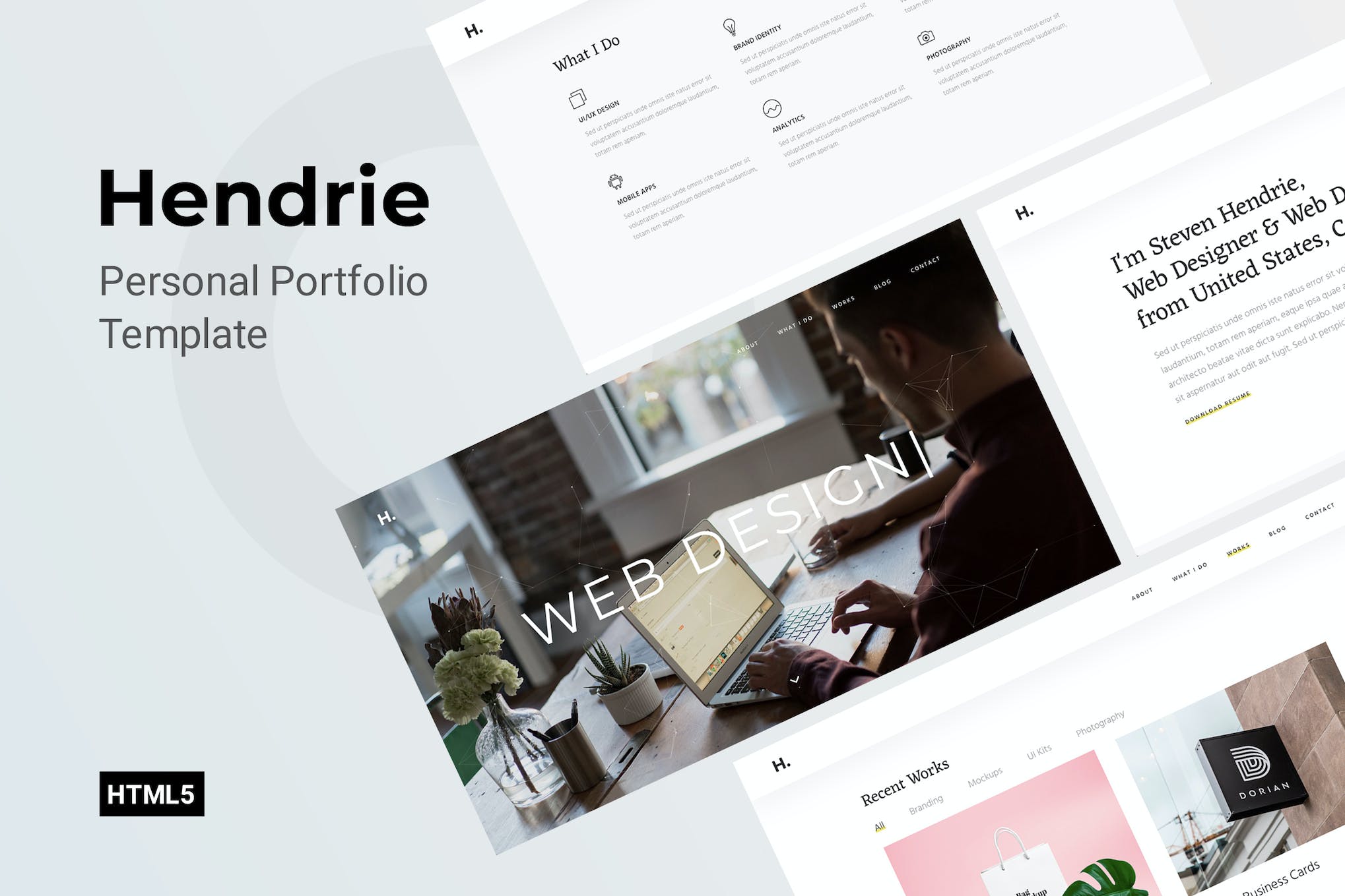 Hendrie – Personal Portfolio Template