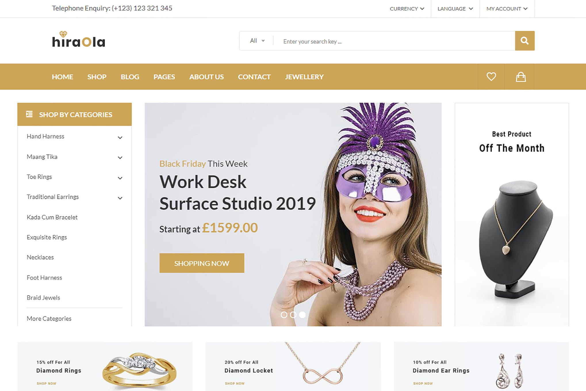 Hiraola – Jewelry Store HTML Template