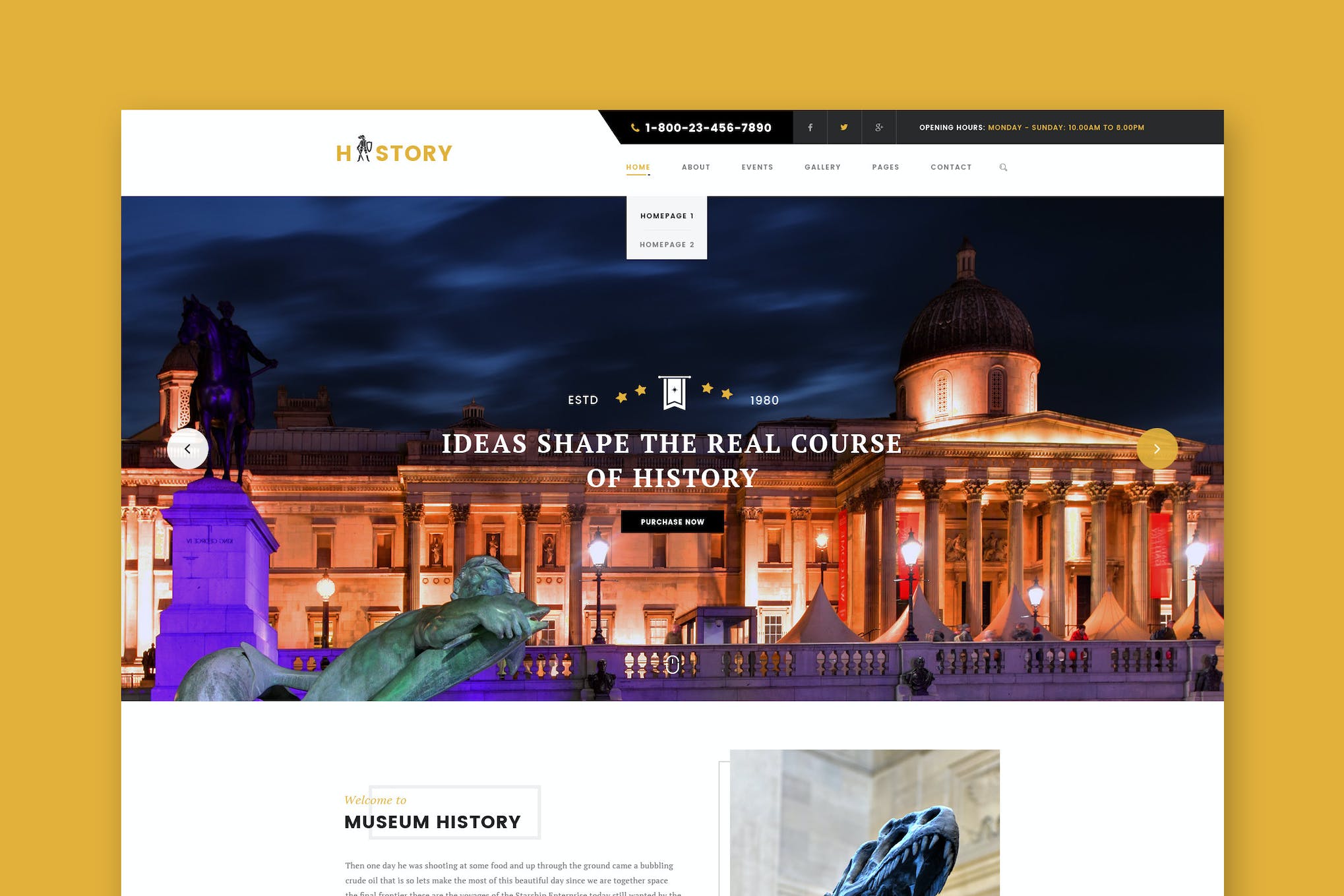 History- Museum & Exhibition HTML Template