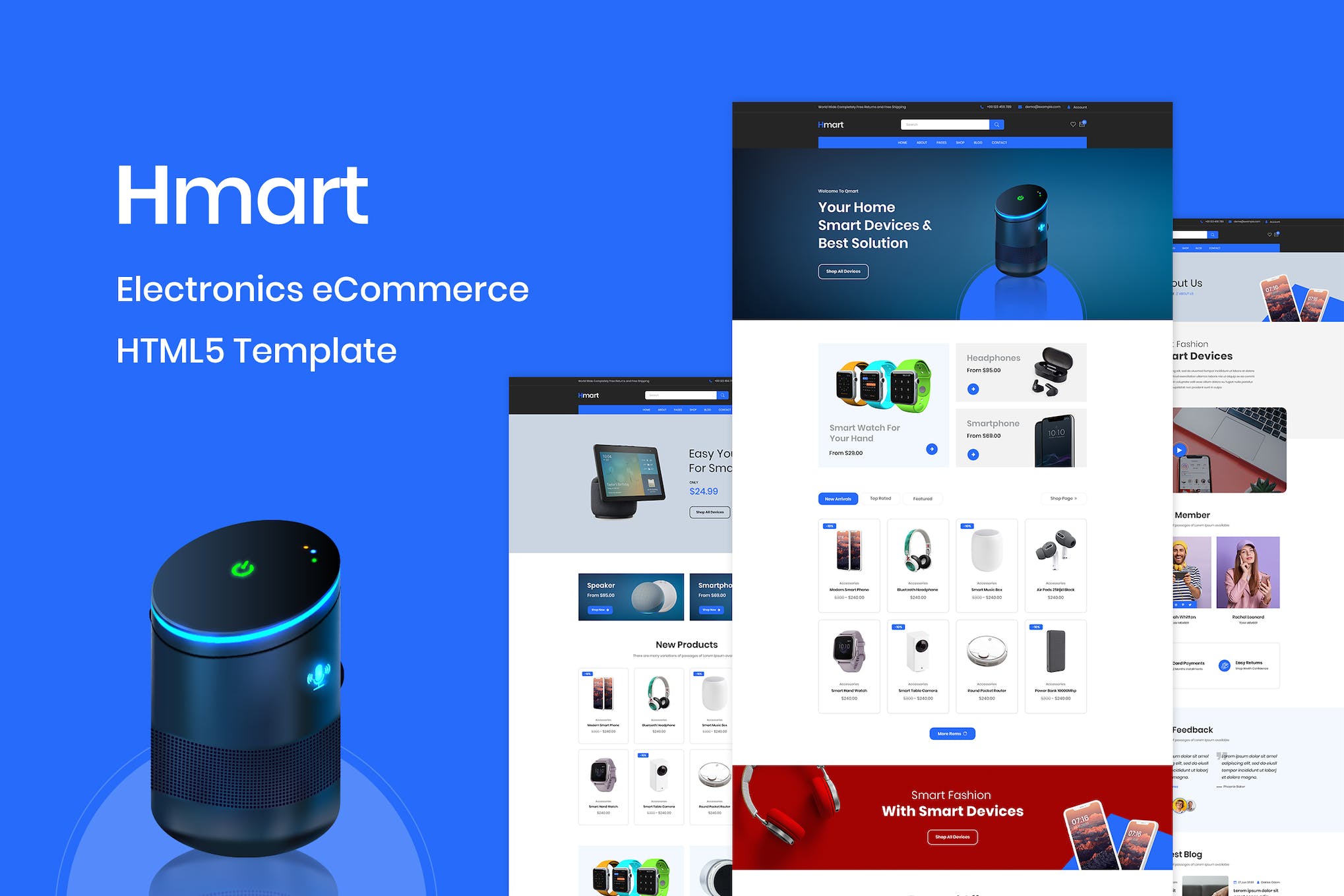 Hmart – Electronics eCommerce HTML Template