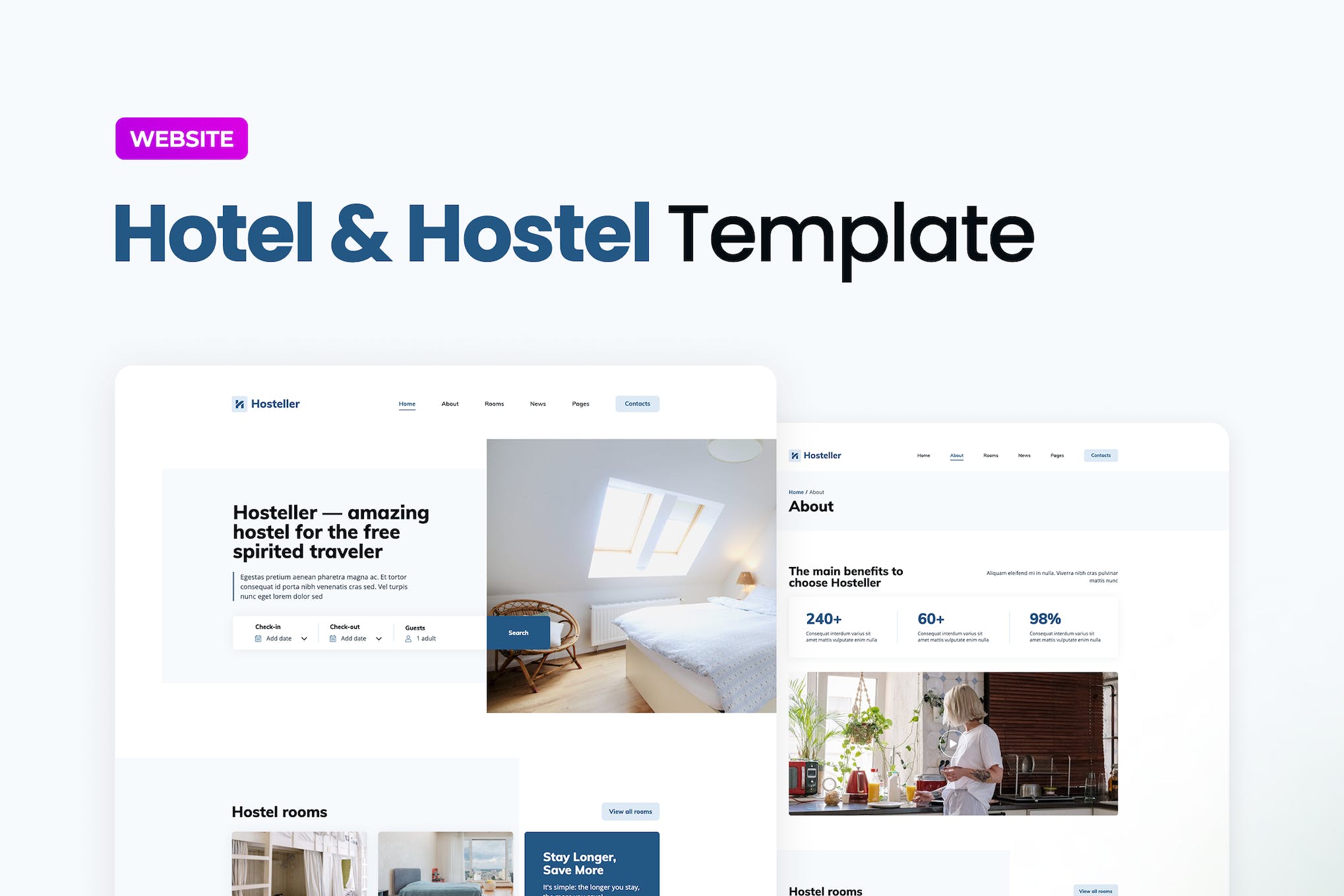 Hostel Booking Website Template