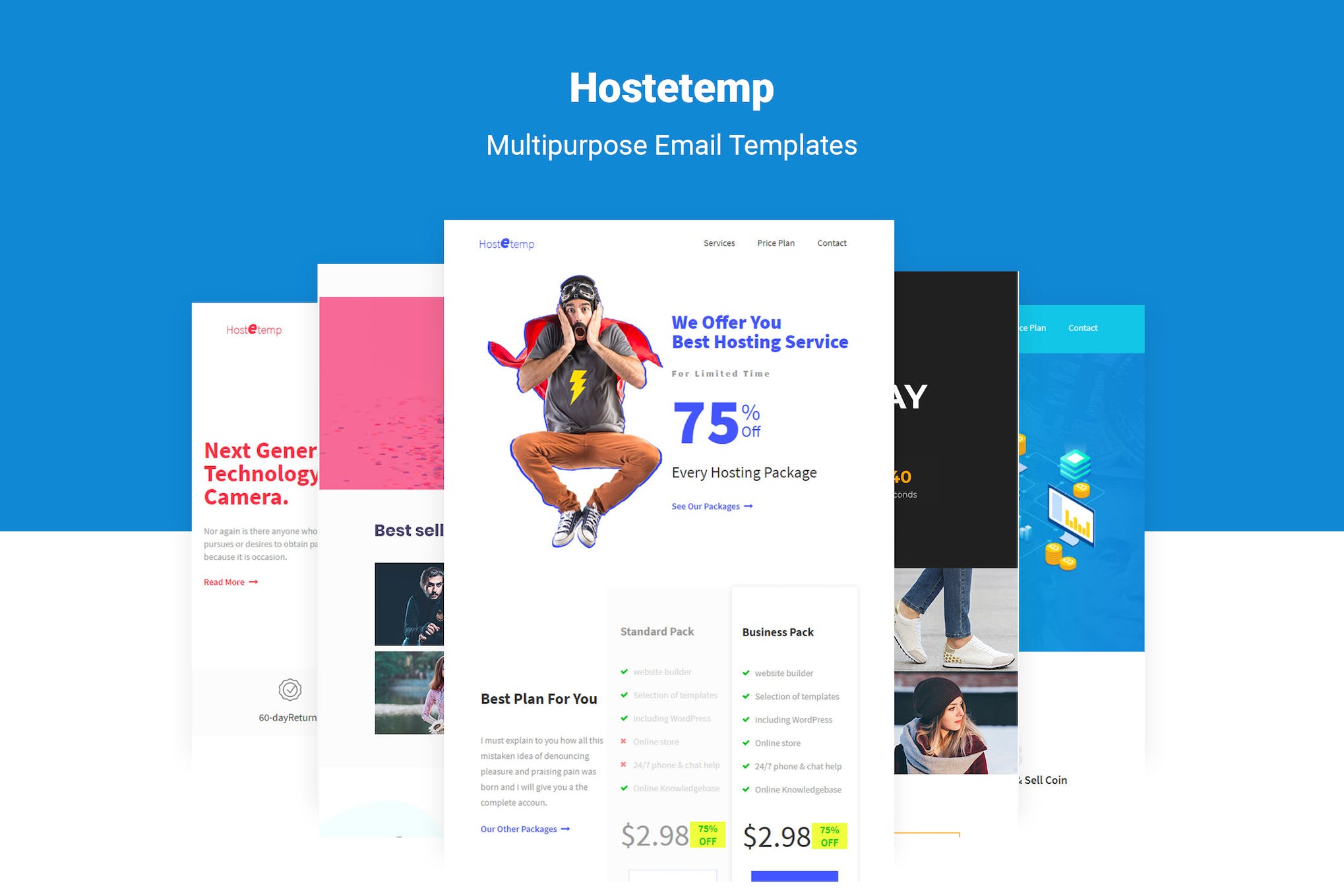 Hostetemp – Multipurpose Email Templates & Builder