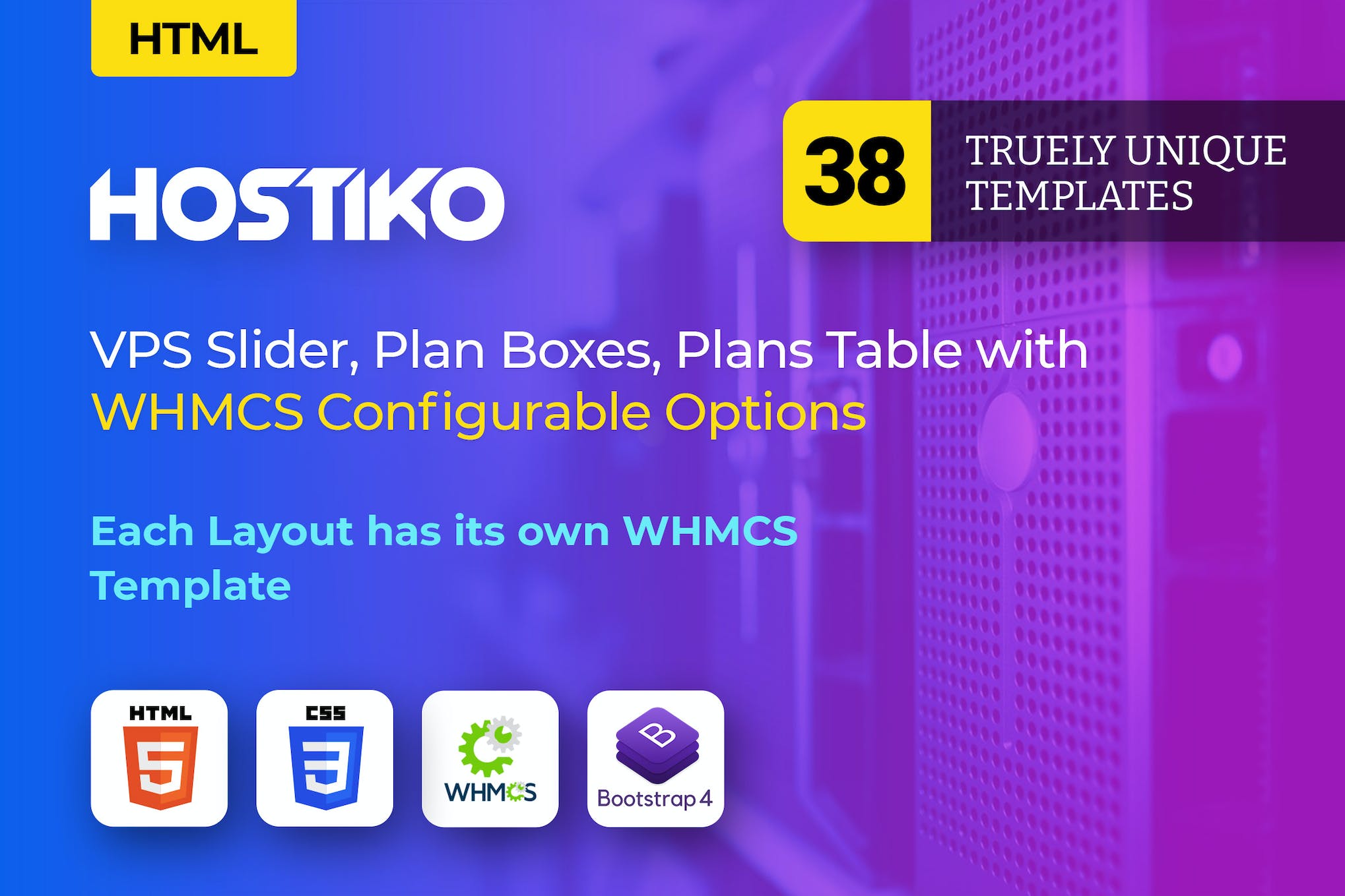 Hostiko – Hosting HTML & WHMCS Template With Isome