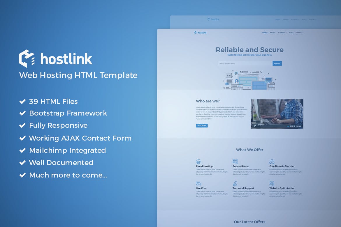 Hostlink – Web Hosting HTML Template