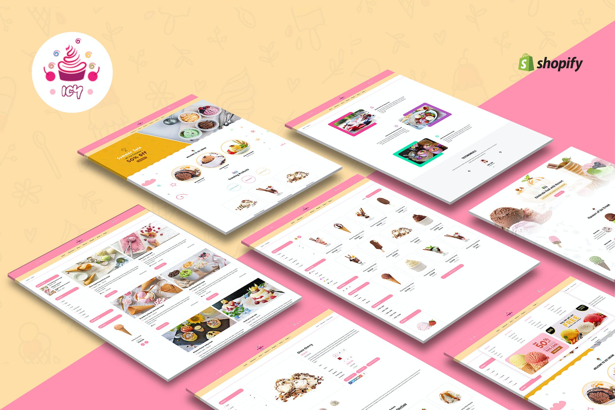 Icy – Ice Cream Sectioned Shopify Theme