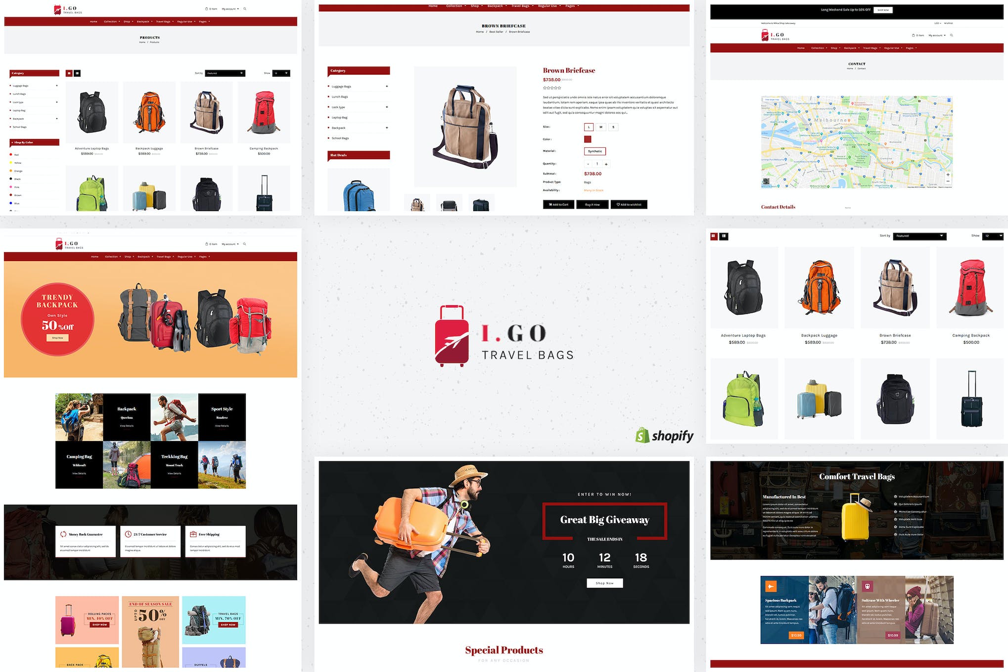 Igo | Travel Bags Shopify Theme