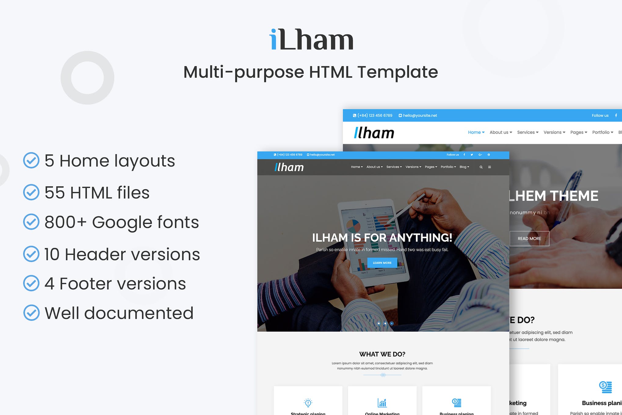 ILHAM – Multi-purpose HTML Template