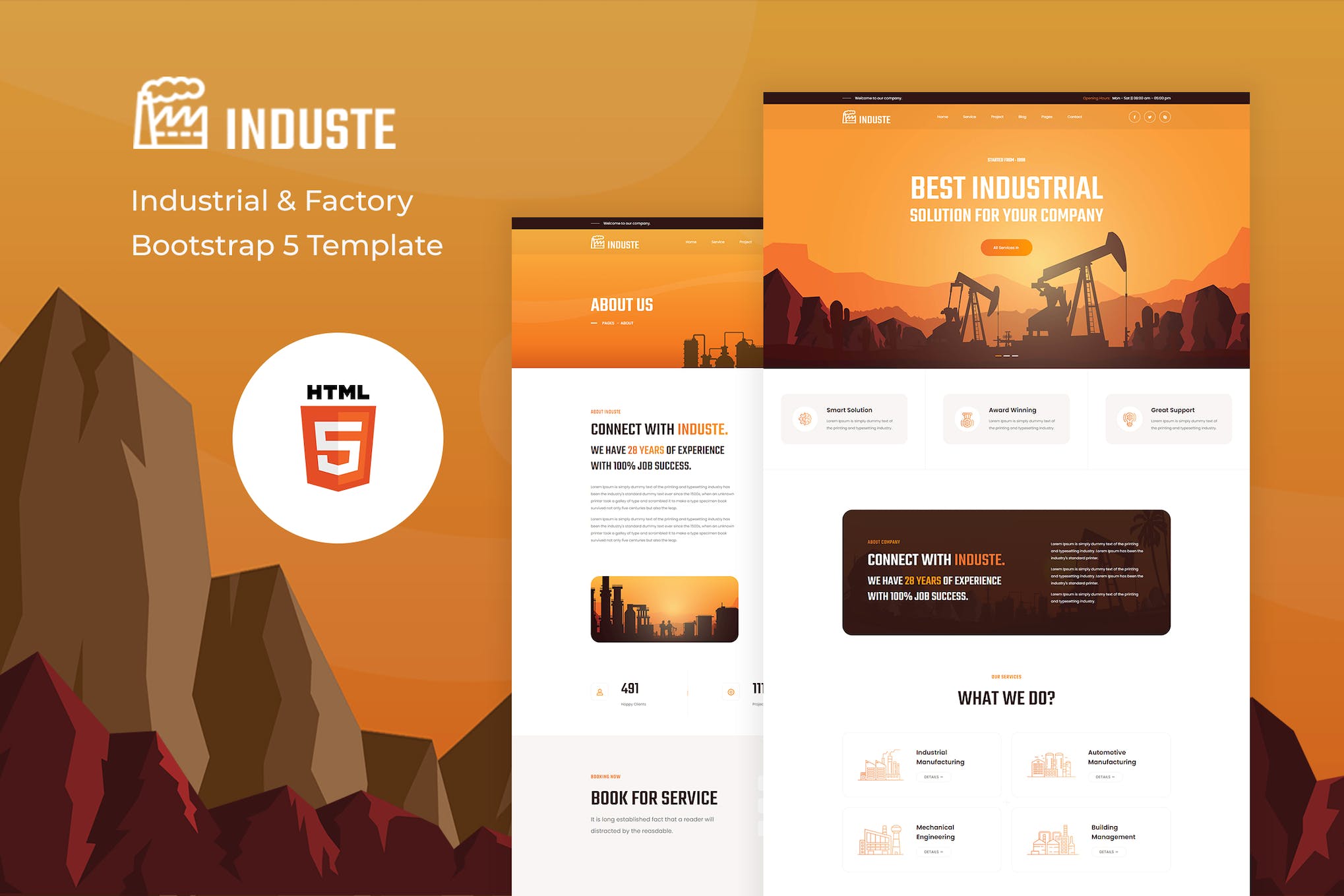 Induste – Industrial & Factory Bootstrap Template