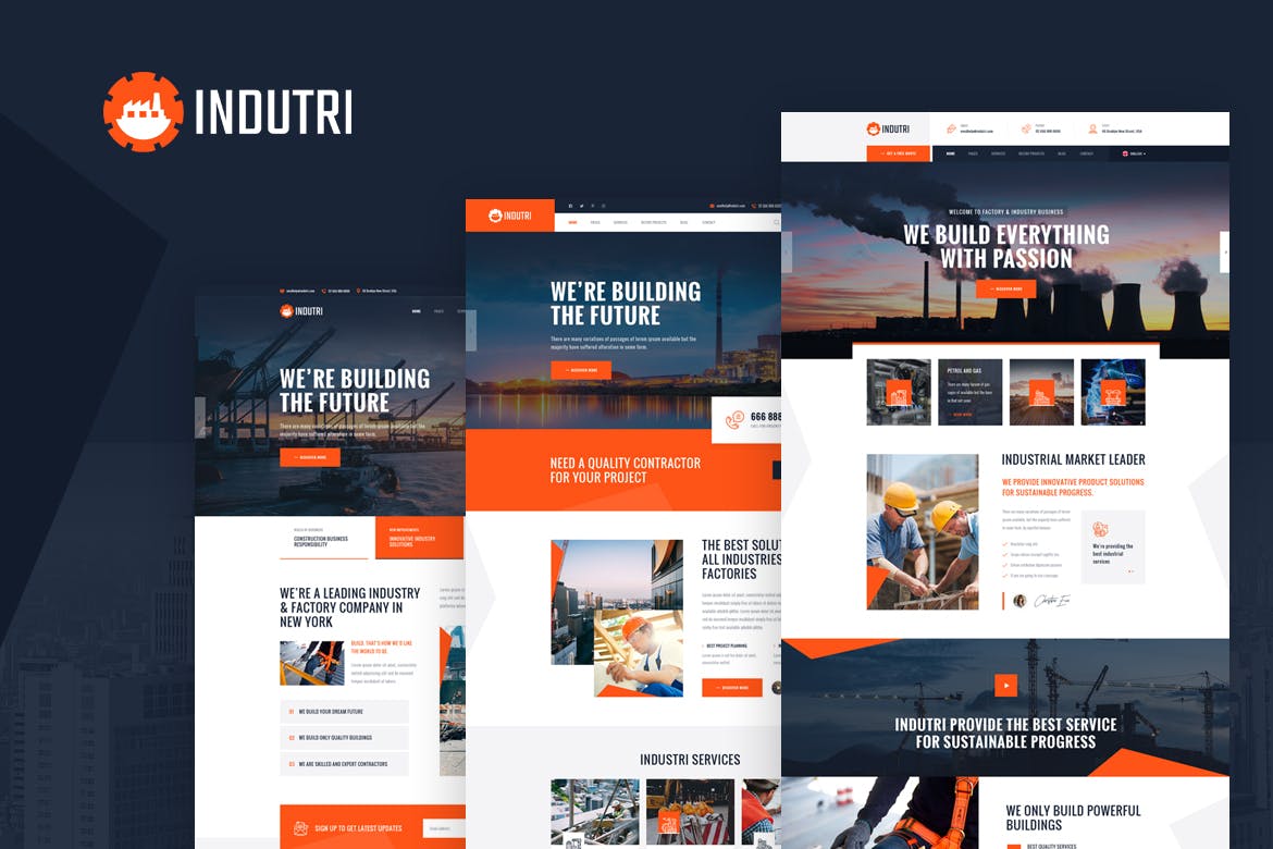 Indutri – Vue Nuxt Industry & Factory Business