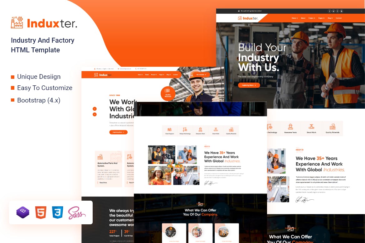 Induxter – Industry And Factory HTML Template