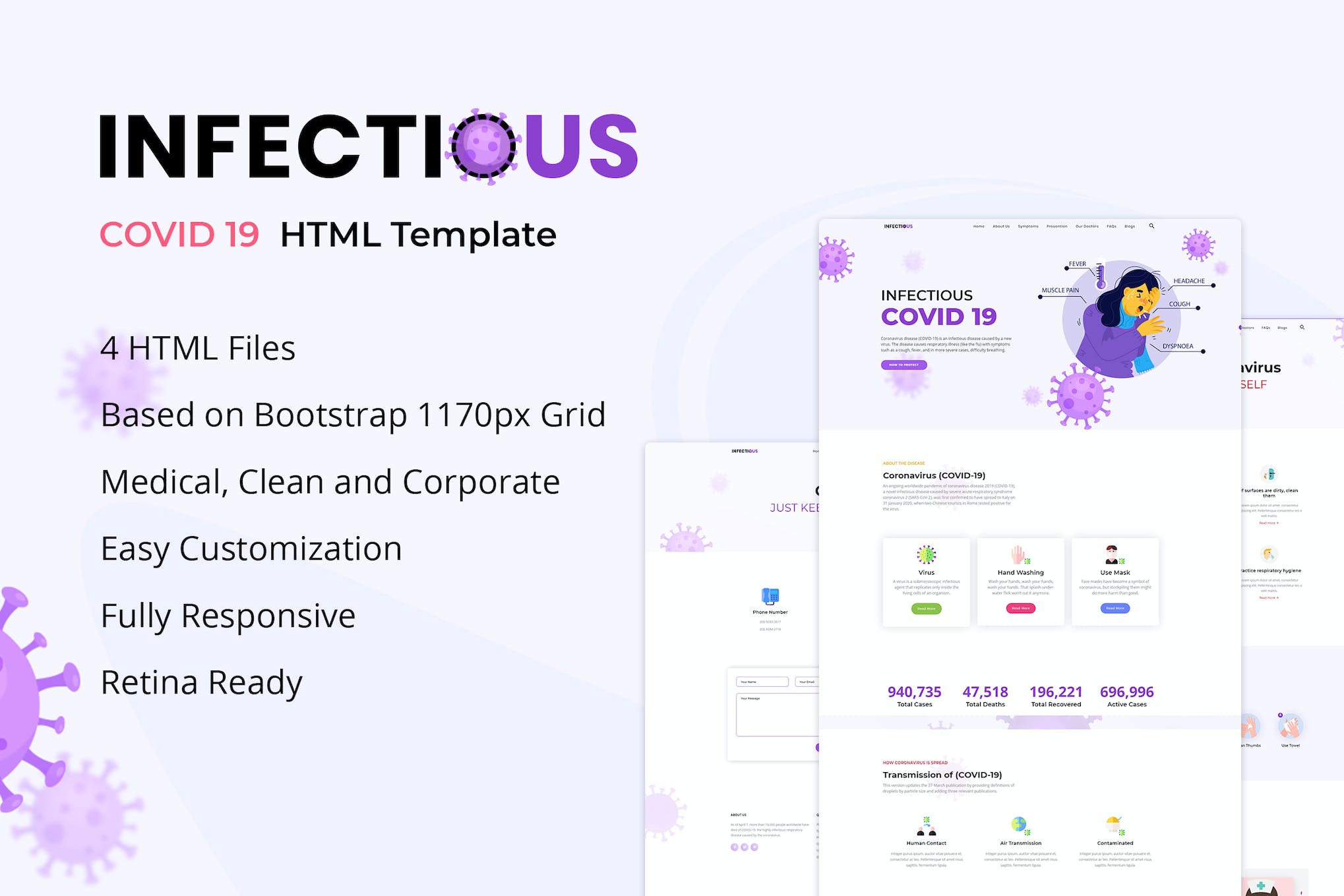 Infectious – Coronavirus (COVID-19) Medical HTML T