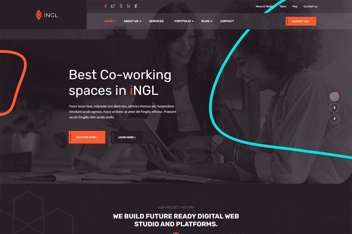 Ingl – Coworking Spaces HTML Template