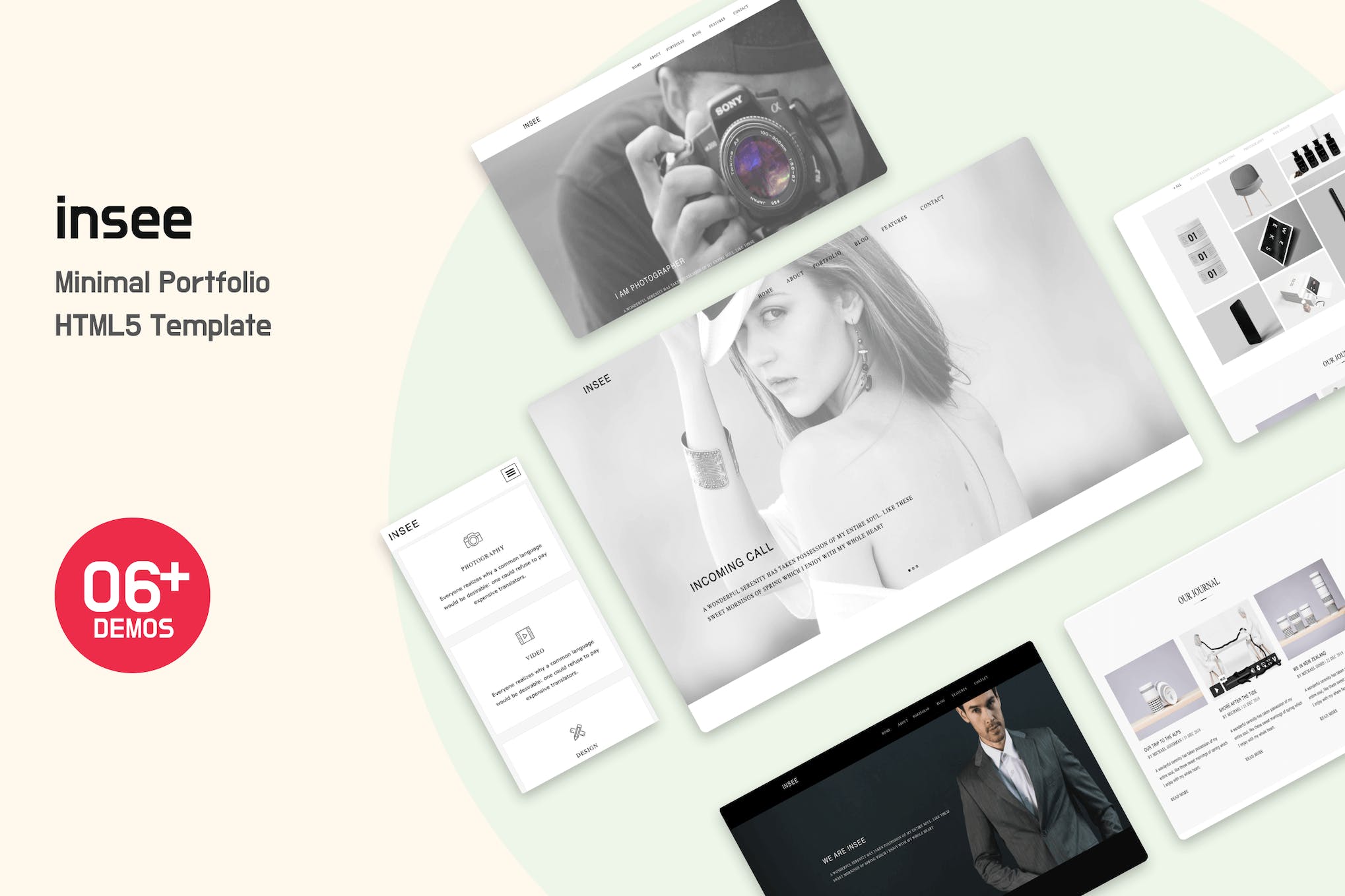 Insee – Minimal Portfolio HTML  Template